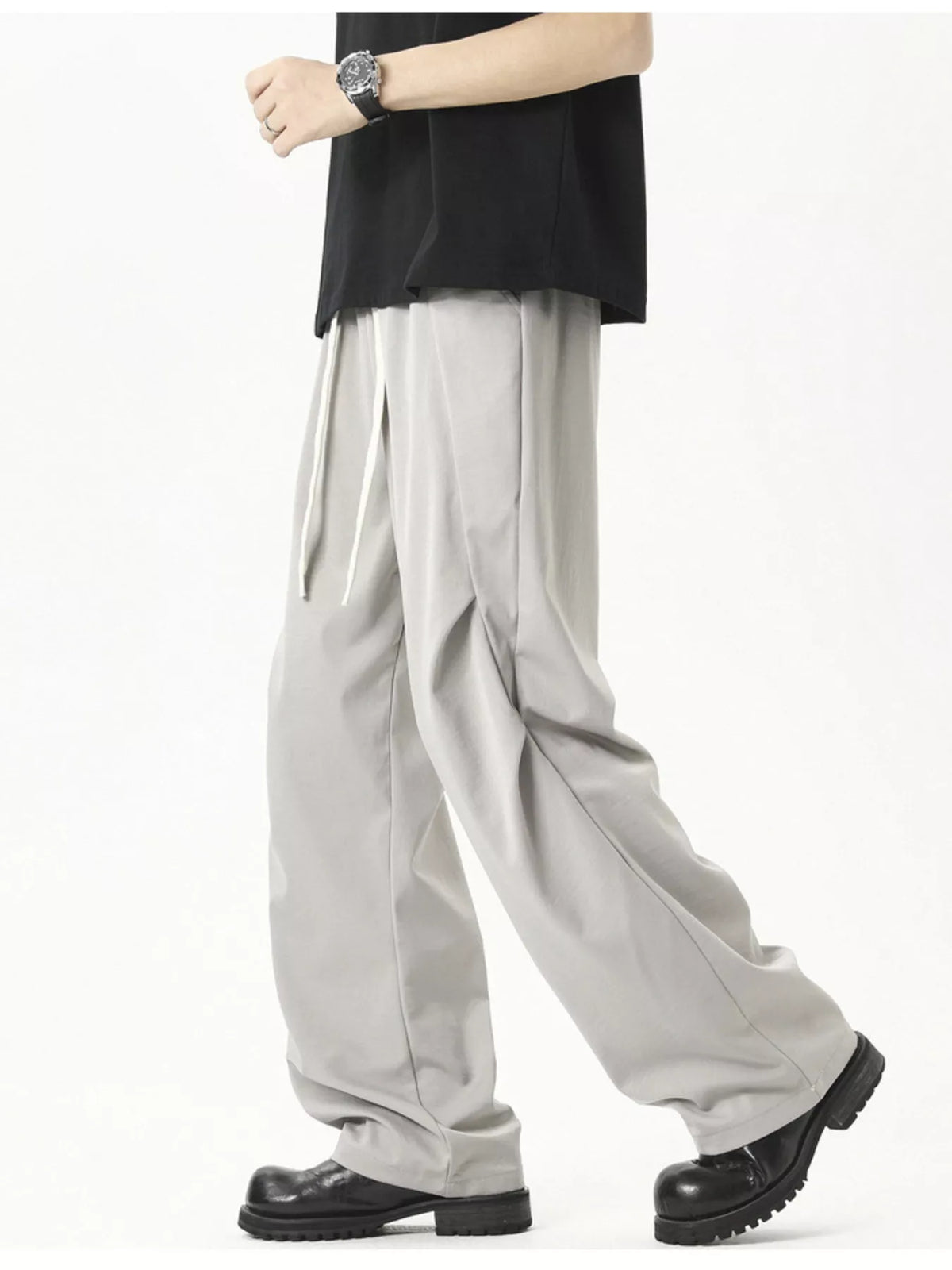 Men's Plus Size Loose Fit Drawstring Pants, view 2