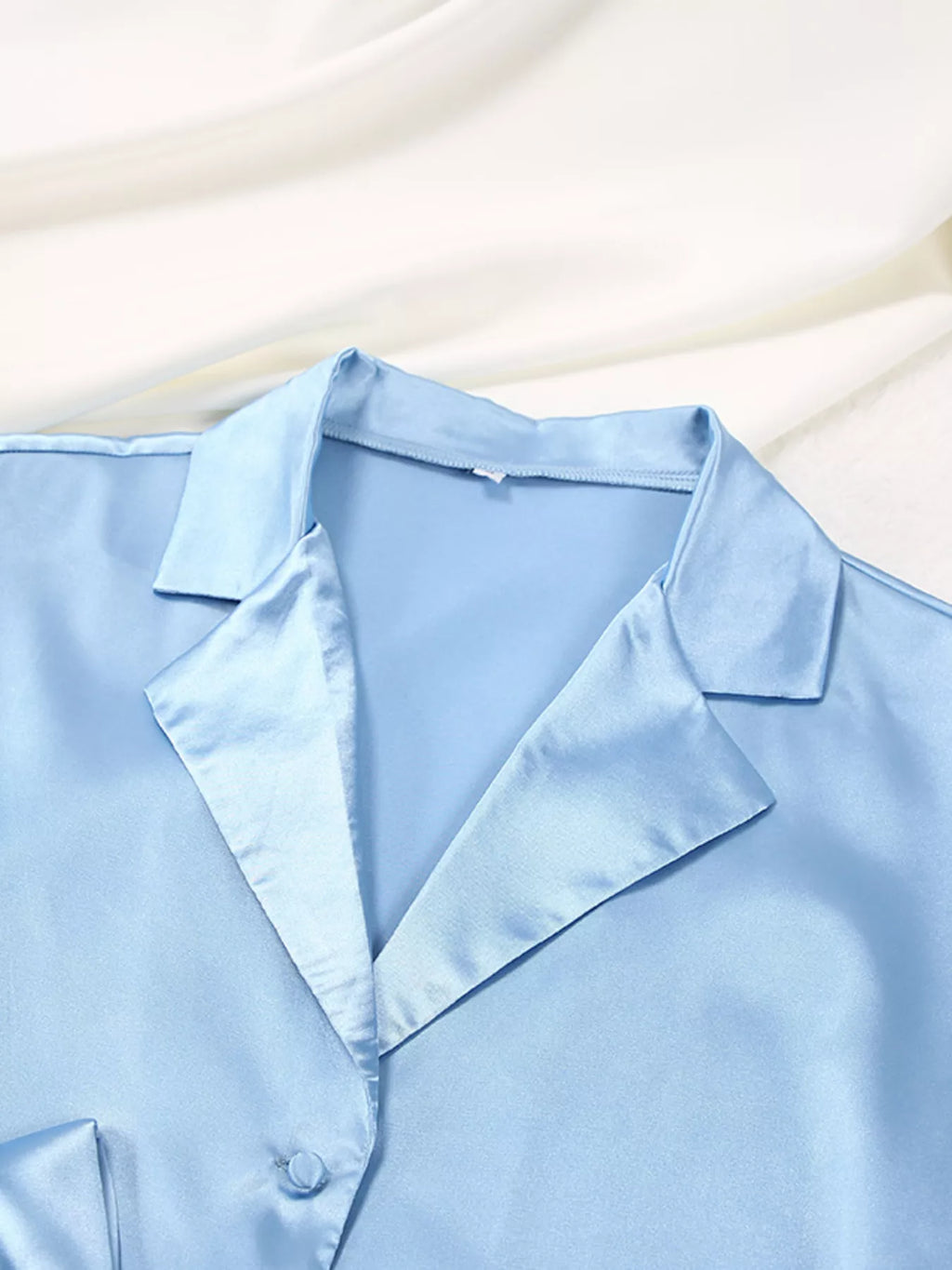 Satin Long Sleeve Shirt and Pants Set - Lilixa.store
