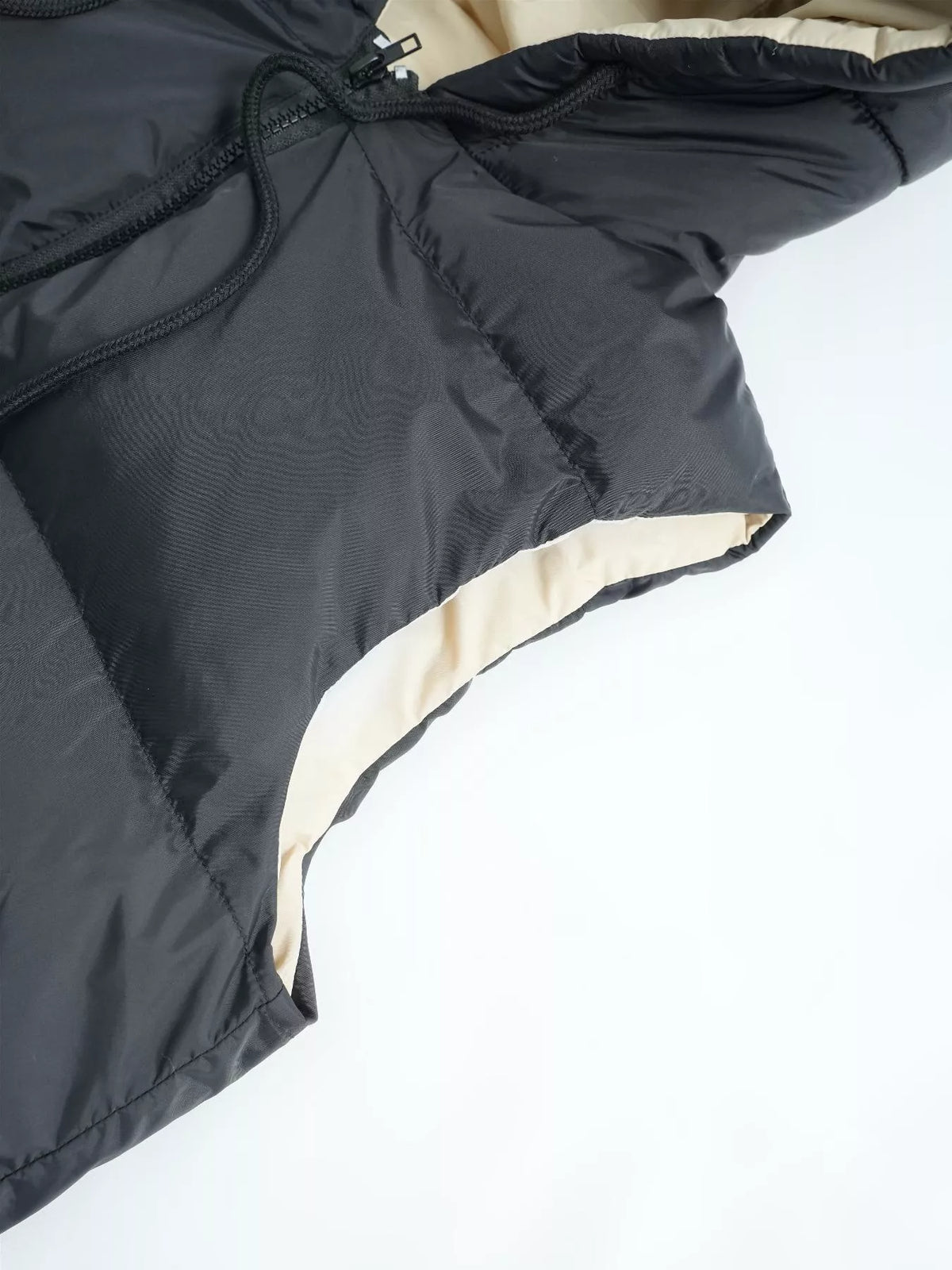 Longline Padded Hooded Vest Coat, view 6