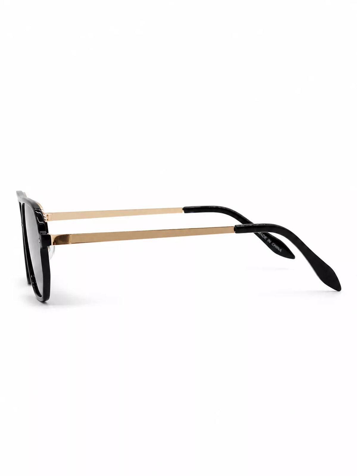 Aviator Sunglasses with Black Lenses and Gold Accents - Lilixa.store
