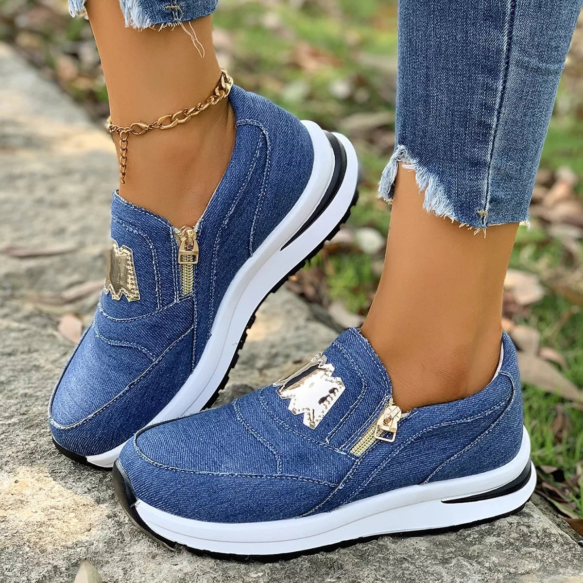 Round Toe Platform Slip-Ons, view 9