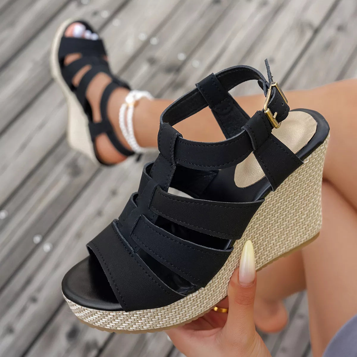 Open Toe Wedge Sandals