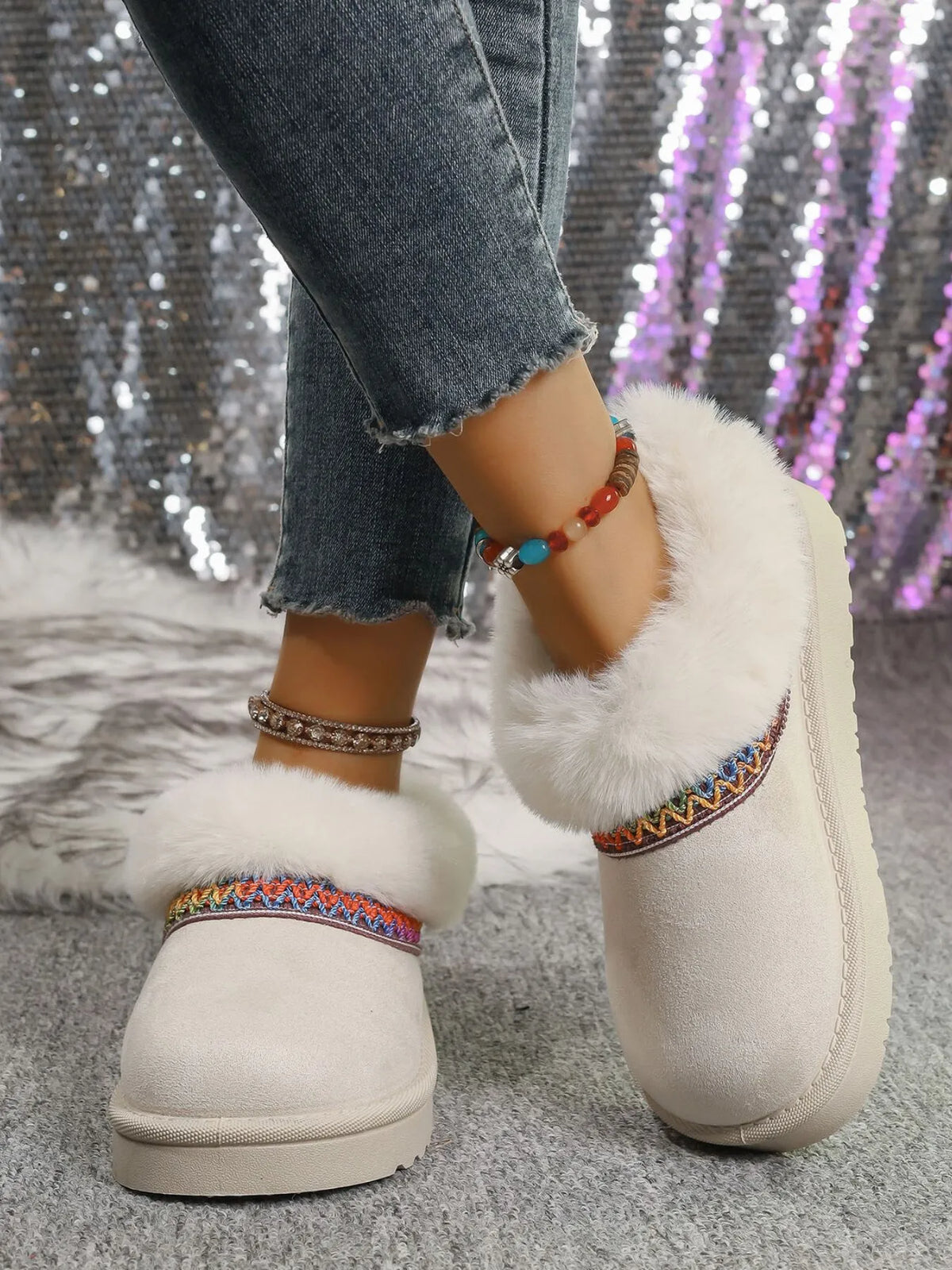 Round Toe Platform Boots, view 3
