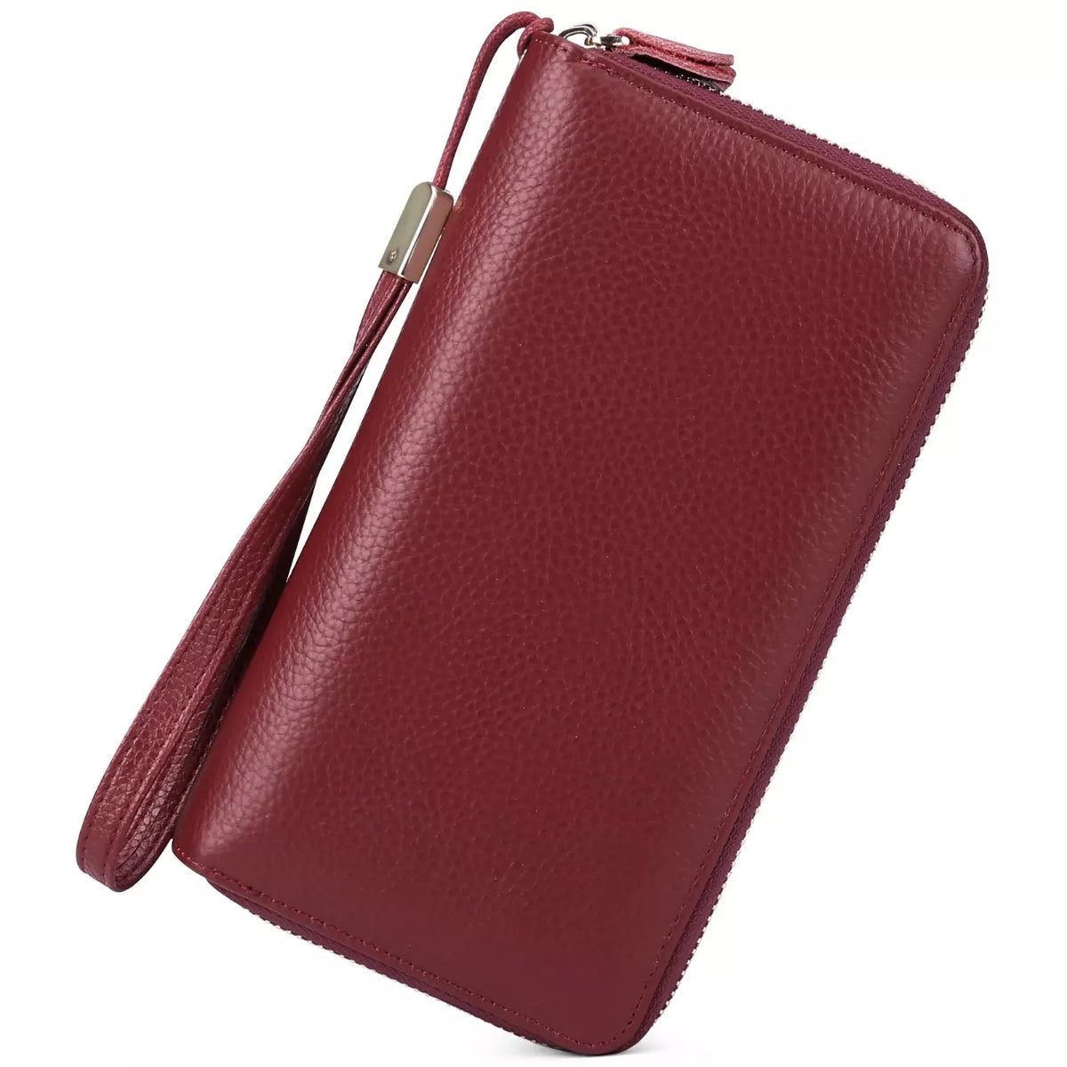 Double Zipper Leather Wallet - Lilixa.store