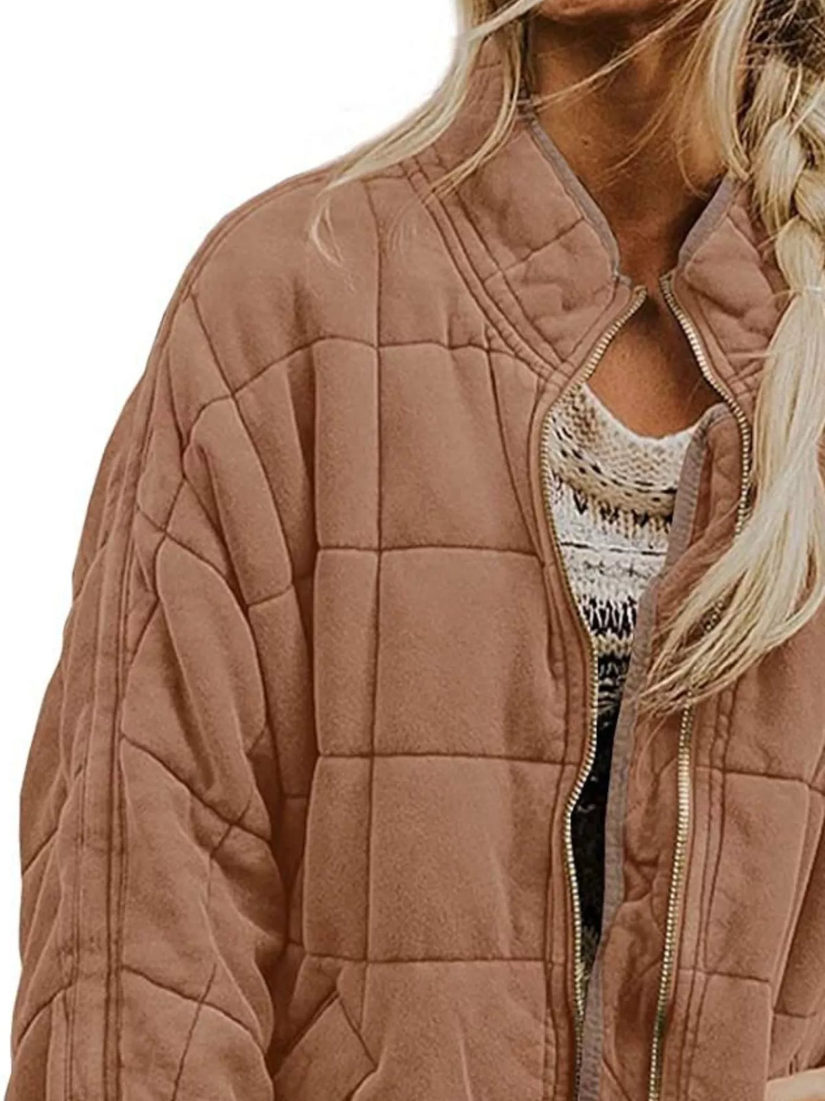 Quilted Zip Up Outerwear, view 17