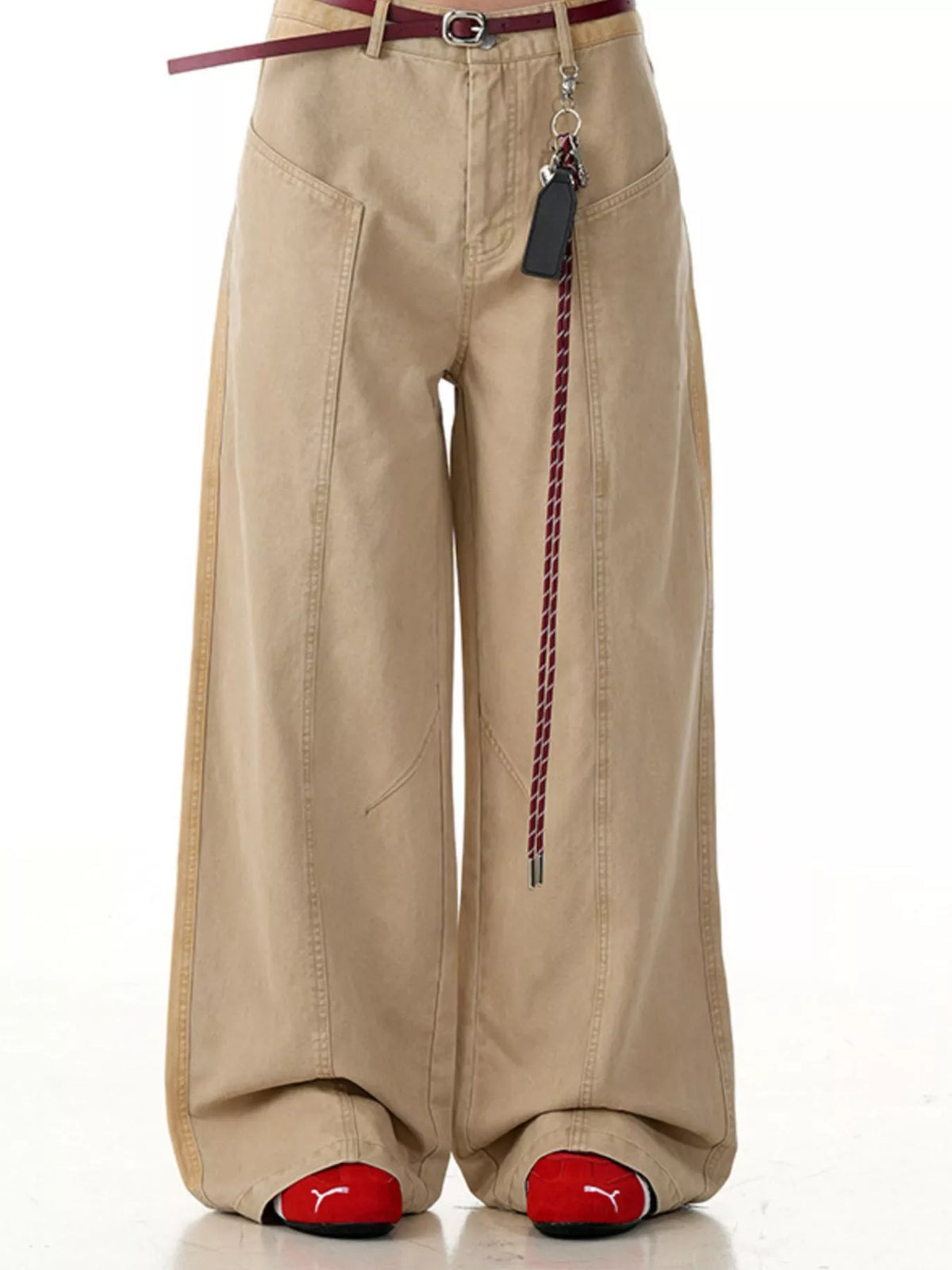 Men's Wide Leg Casual Pants in Camel