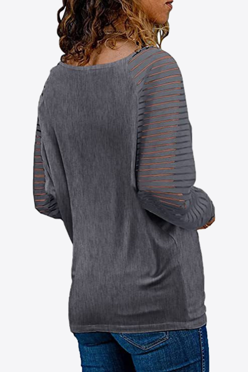 V-Neck Long Raglan Sleeve Top - Lilixa.store