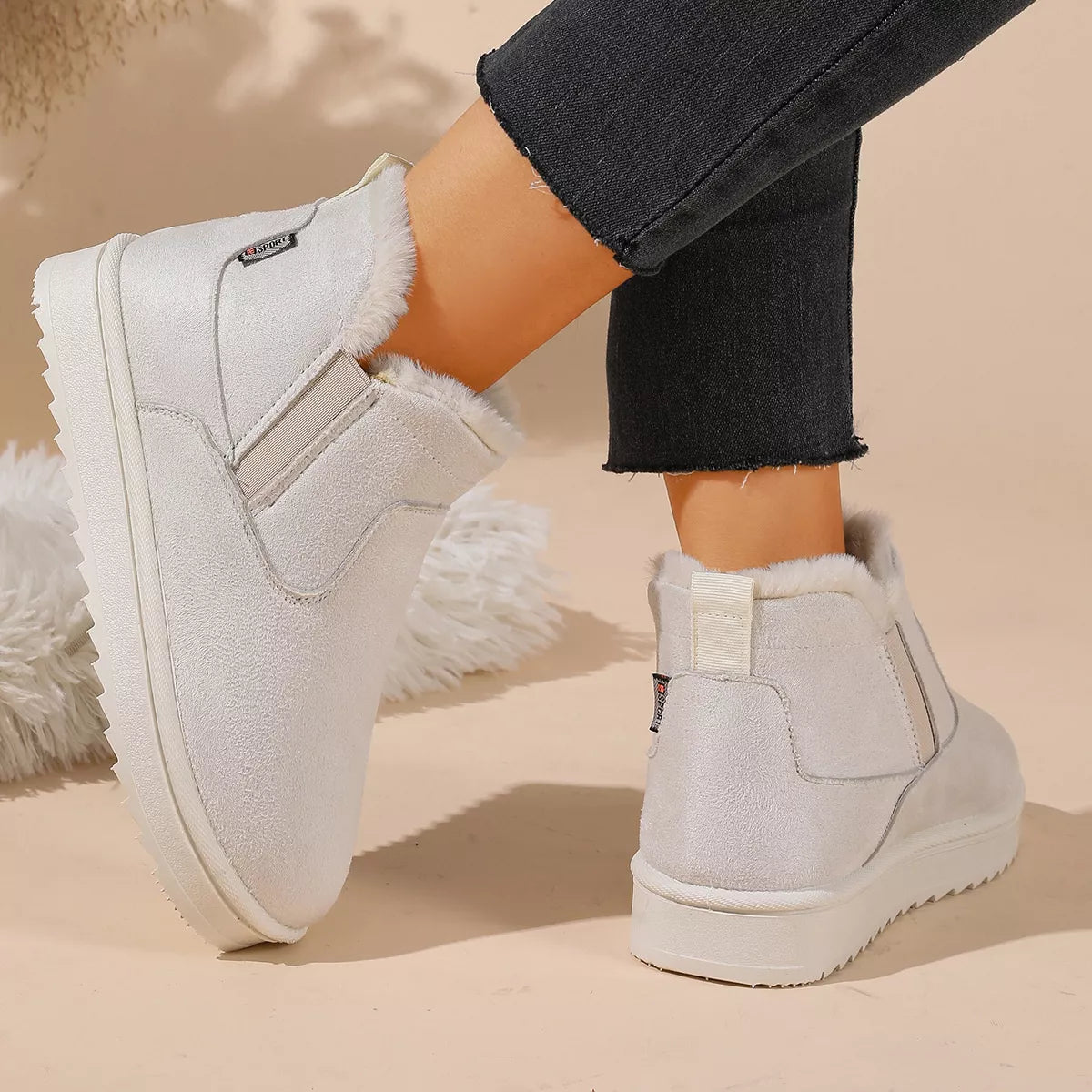 Plush Lined Winter Ankle Boots