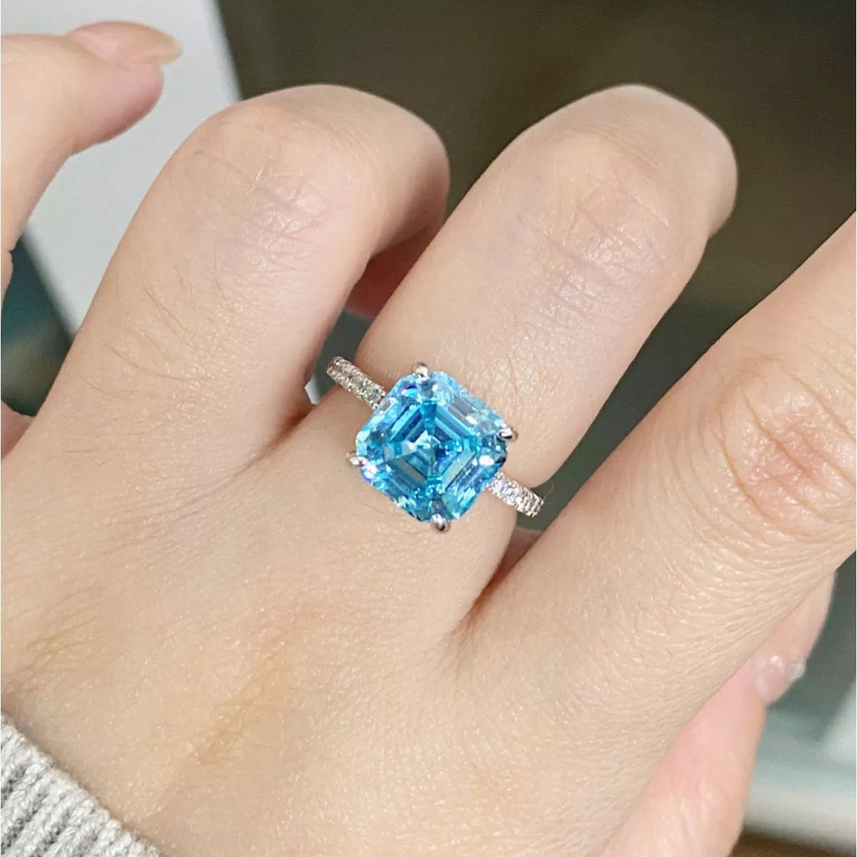 925 Sterling Silver Square Ring - Lilixa.store