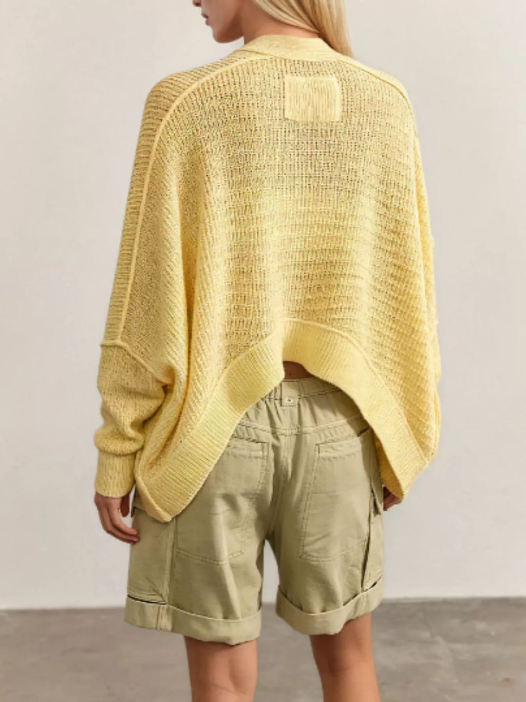 Open-Front Long Sleeve Knit Cardigan - Lilixa.store