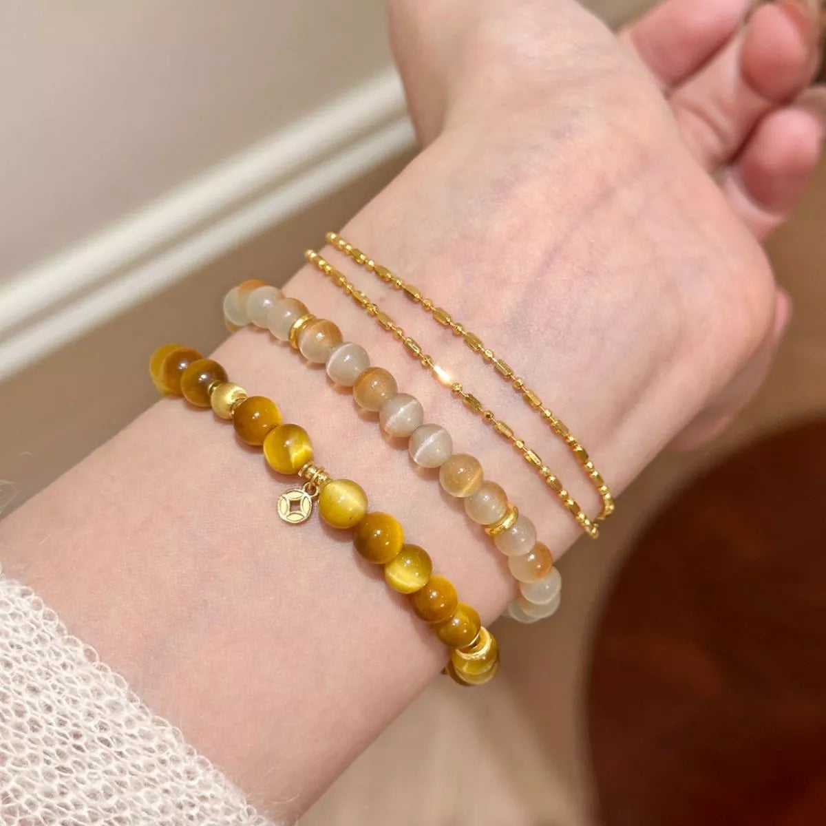 Tiger Eye Beaded Bracelet - Lilixa.store