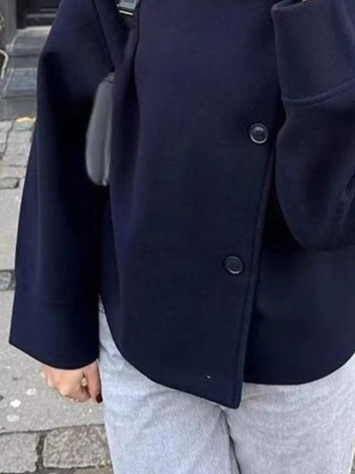 Wool Blend Long Sleeve Outerwear - Lilixa.store