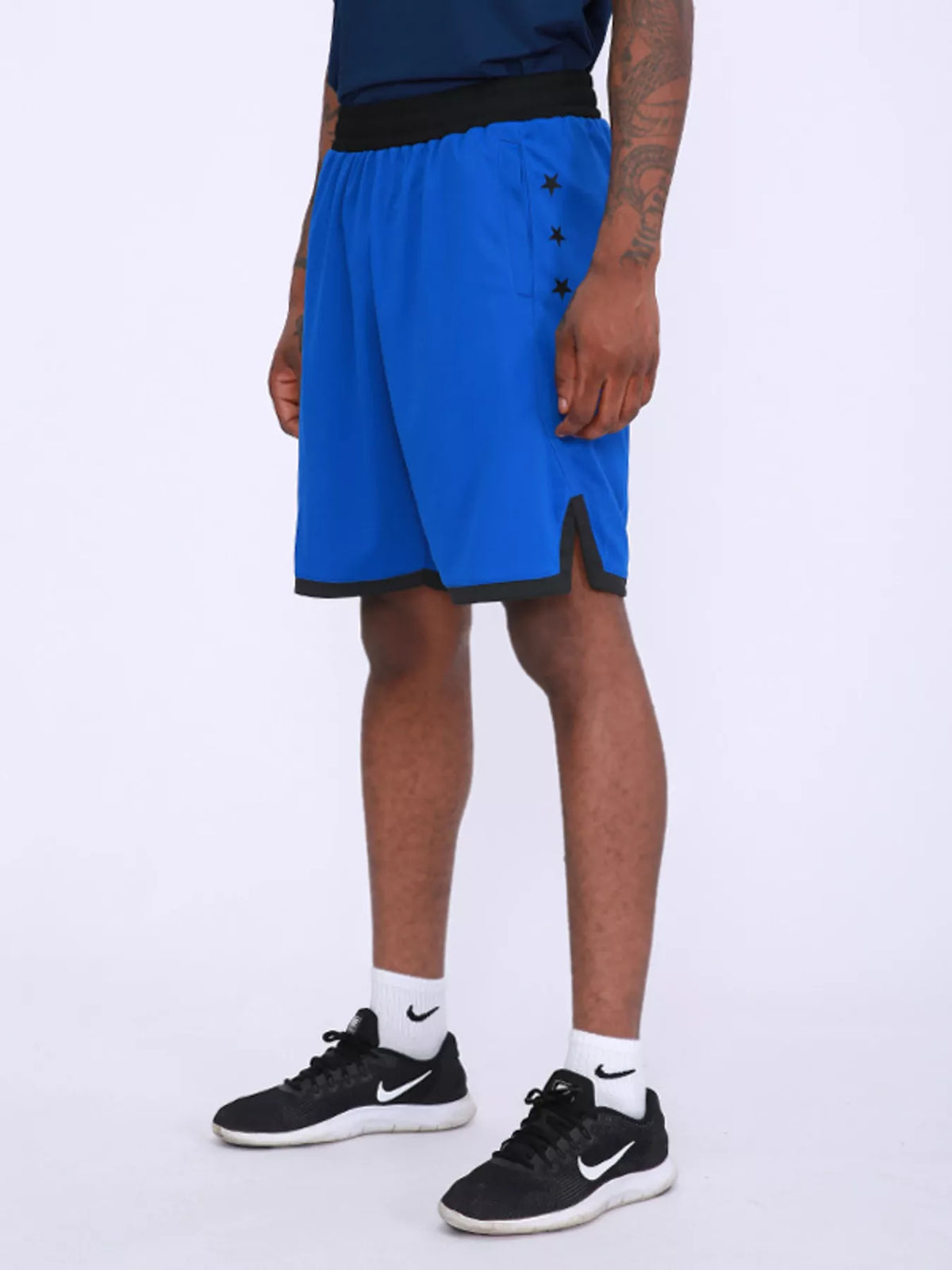 Men's Star Print Breathable Active Shorts, view 2