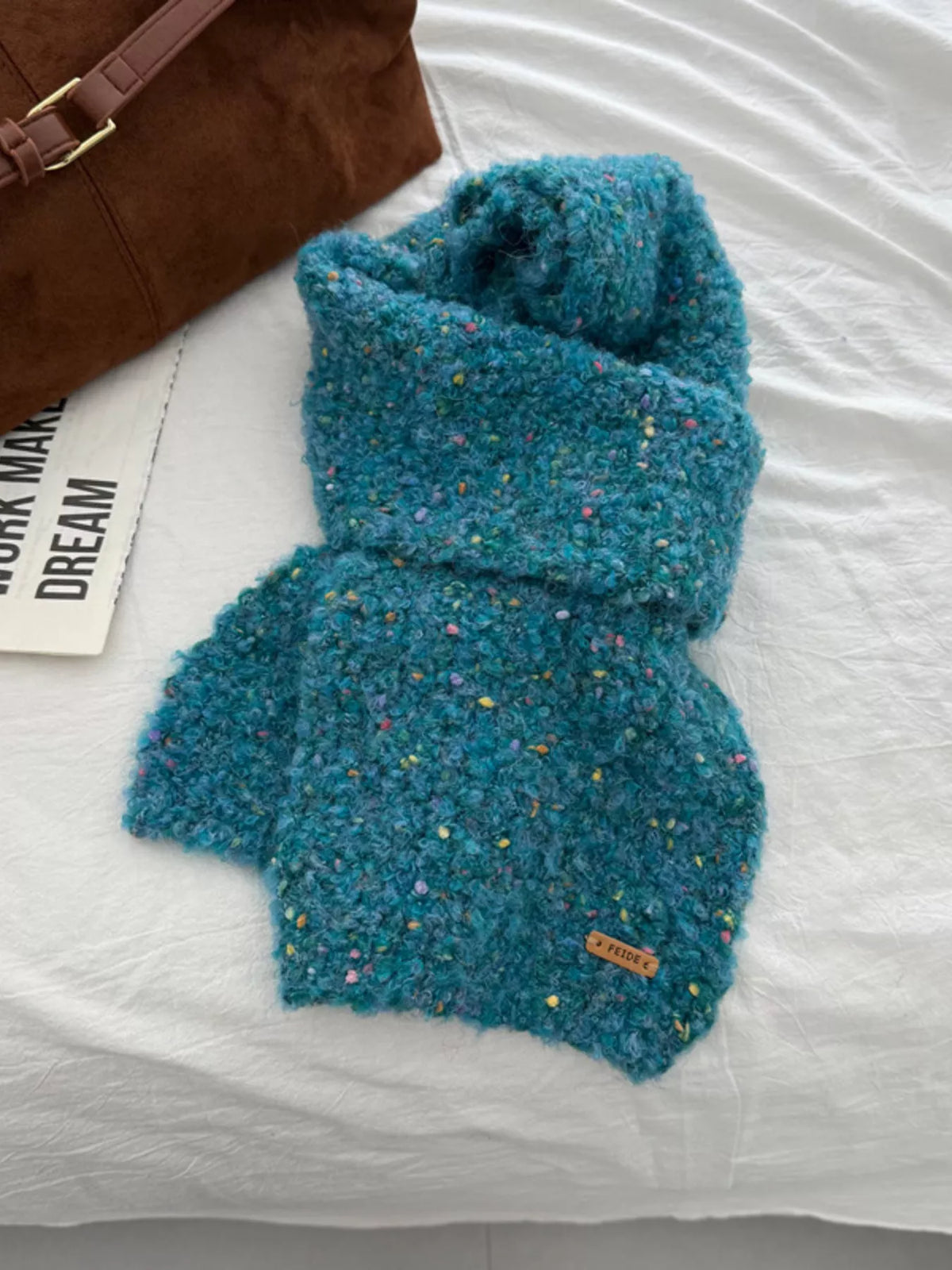 Cozy Knitted Multicolor Speckled Scarf - Lilixa.store