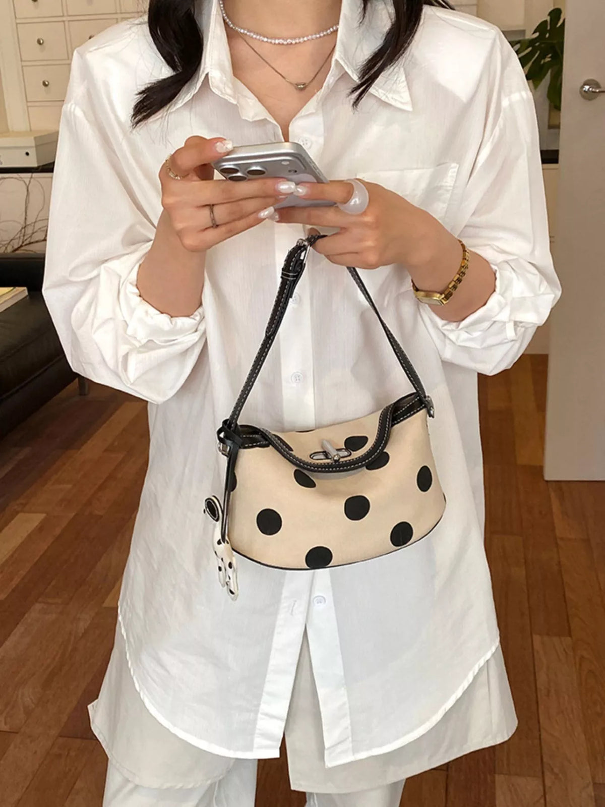 Polka Dot Shoulder Bag - Lilixa.store