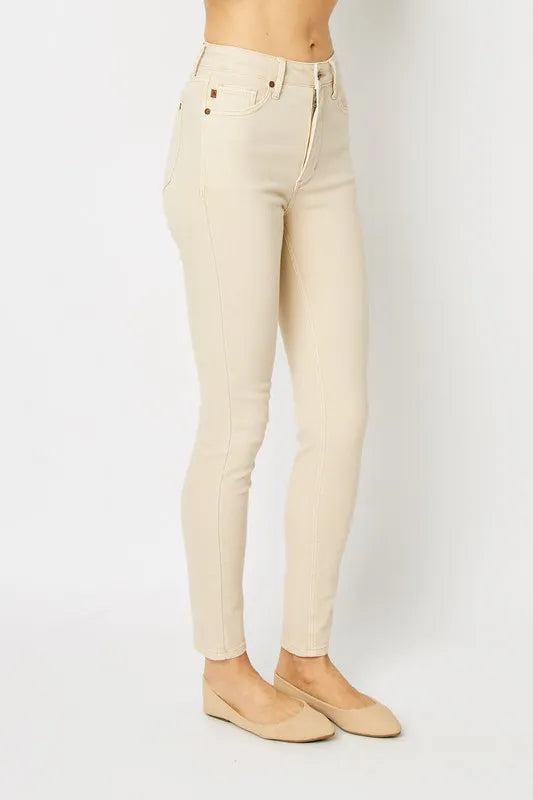 Judy Blue Full Size Garment Dyed Tummy Control Skinny Jeans - Lilixa.store