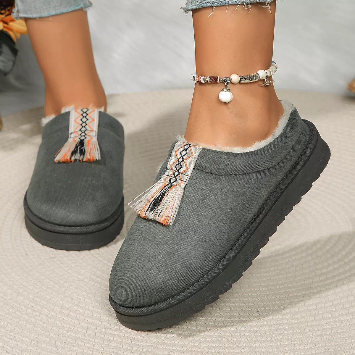 Round Toe Platform Slippers - Lilixa.store