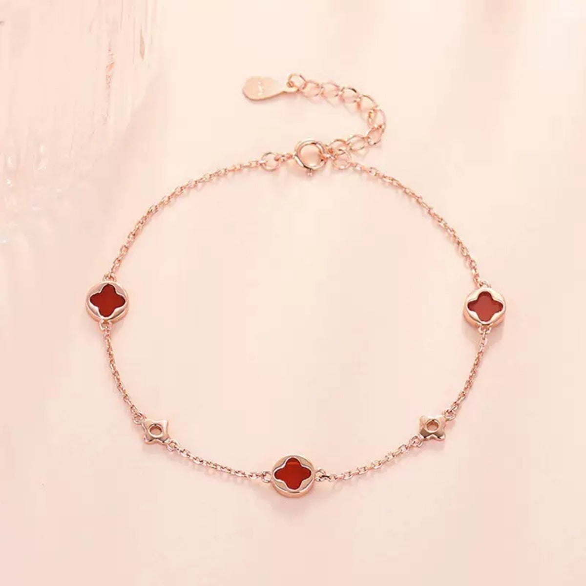 925 Sterling Silver Four Leaf Clover Bracelet - Lilixa.store