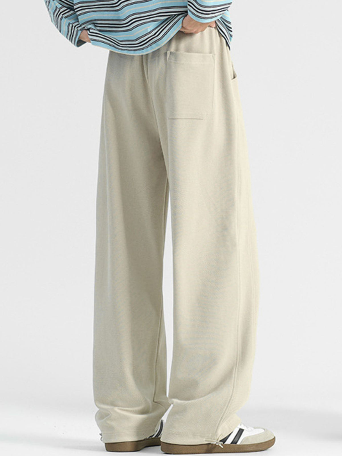 Men's Plus Size Casual Loose-Fit Drawstring Pants, view 2