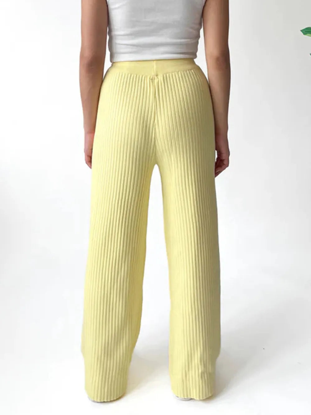 Ribbed Wide Leg Sweater Pants, view 12
