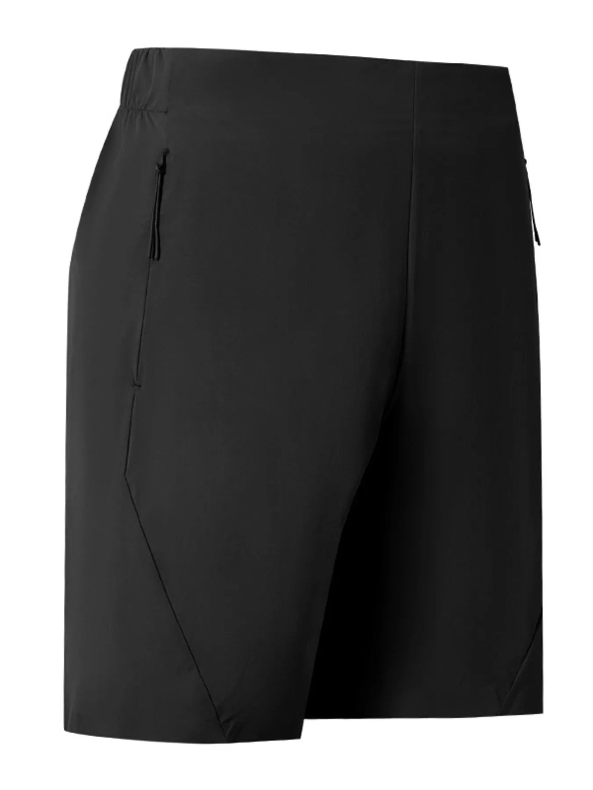 Men's Plus Size Elastic Waistband Lightweight Active Shorts in Black