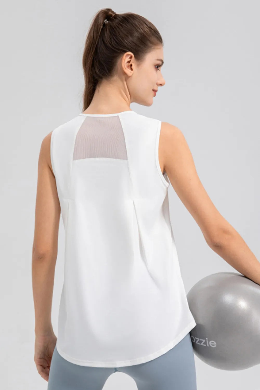 Round Neck Wide strap Active Tank - Lilixa.store