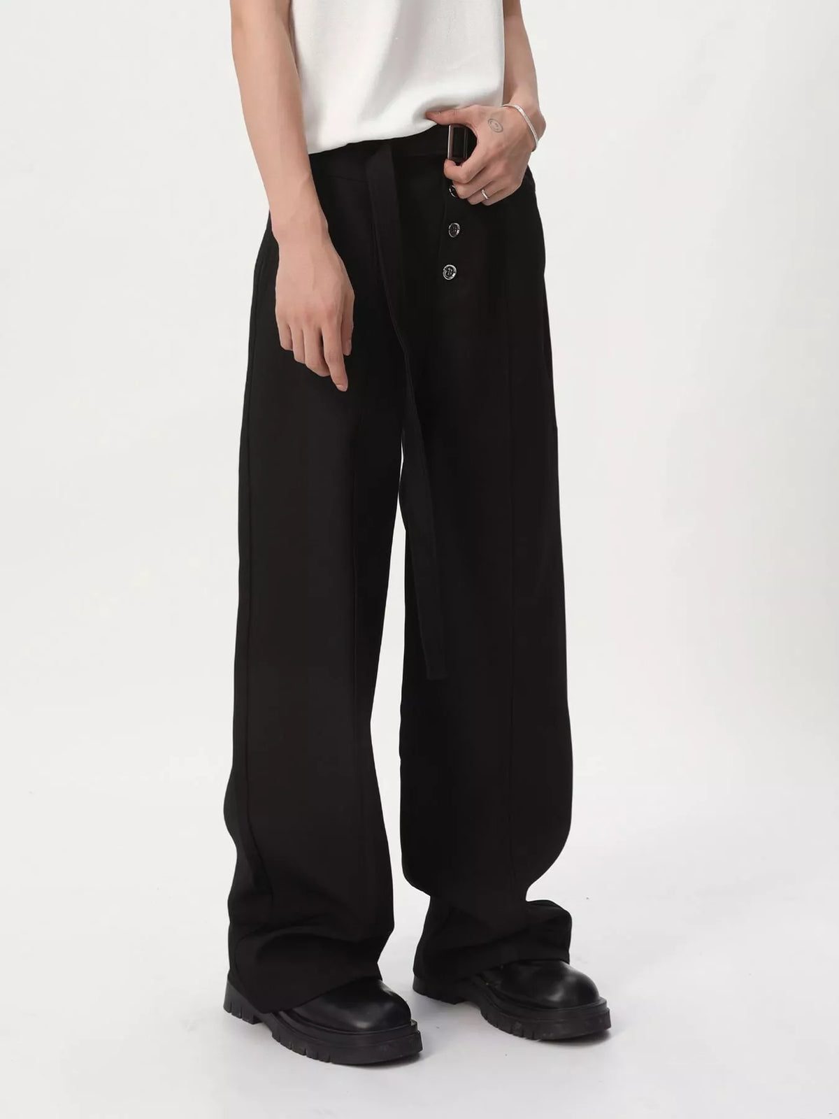 Men's High-Waisted Wide-Leg Pants - Lilixa.store