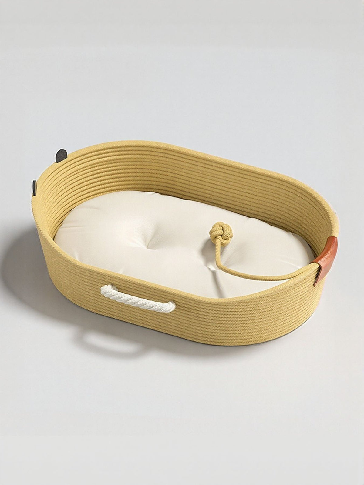 Woven Rope Oval Pet Bed