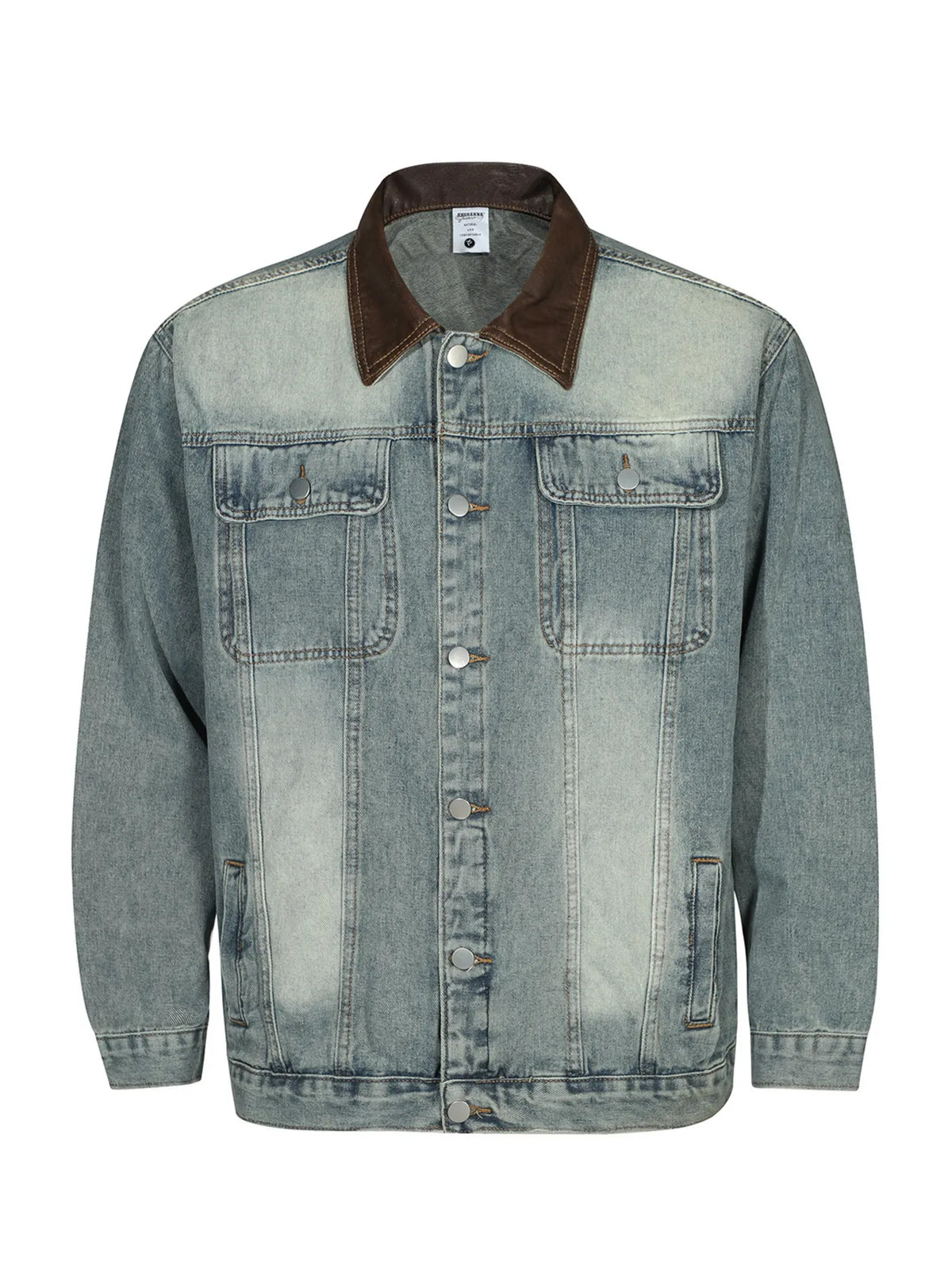 Men's Button Up Long Sleeve Denim Jacket - Lilixa.store