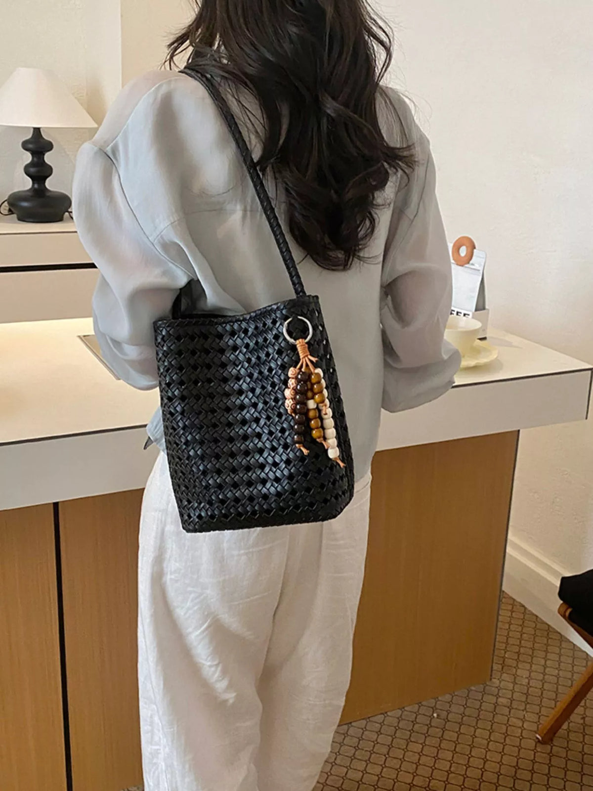 Woven Leather Shoulder Bag - Lilixa.store