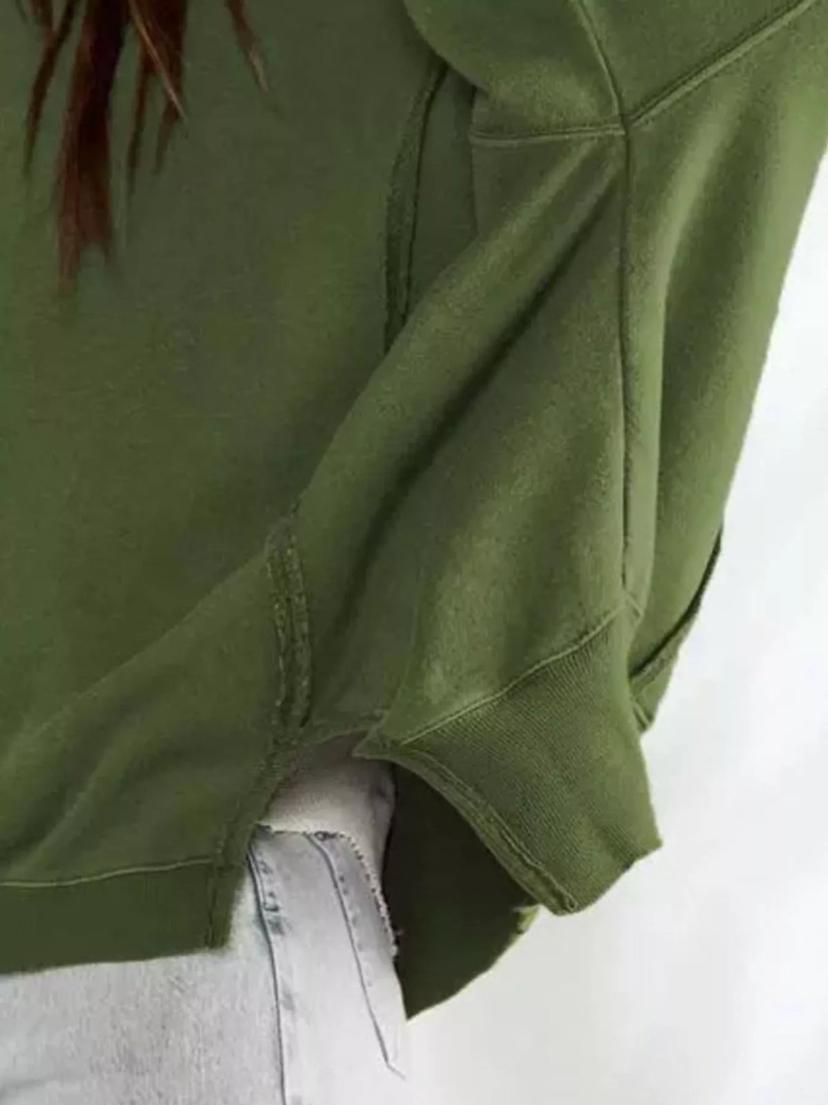 Oversized Relaxed Fit Crew Neck Sweatshirt, view 7