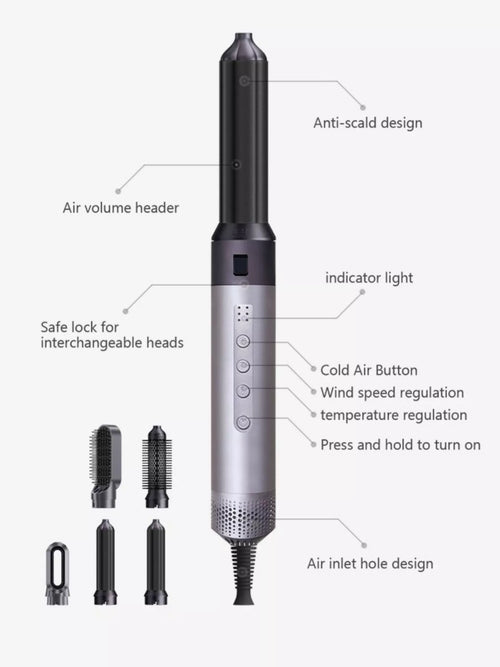6-in-1 Interchangeable Head Curling Iron - Lilixa.store