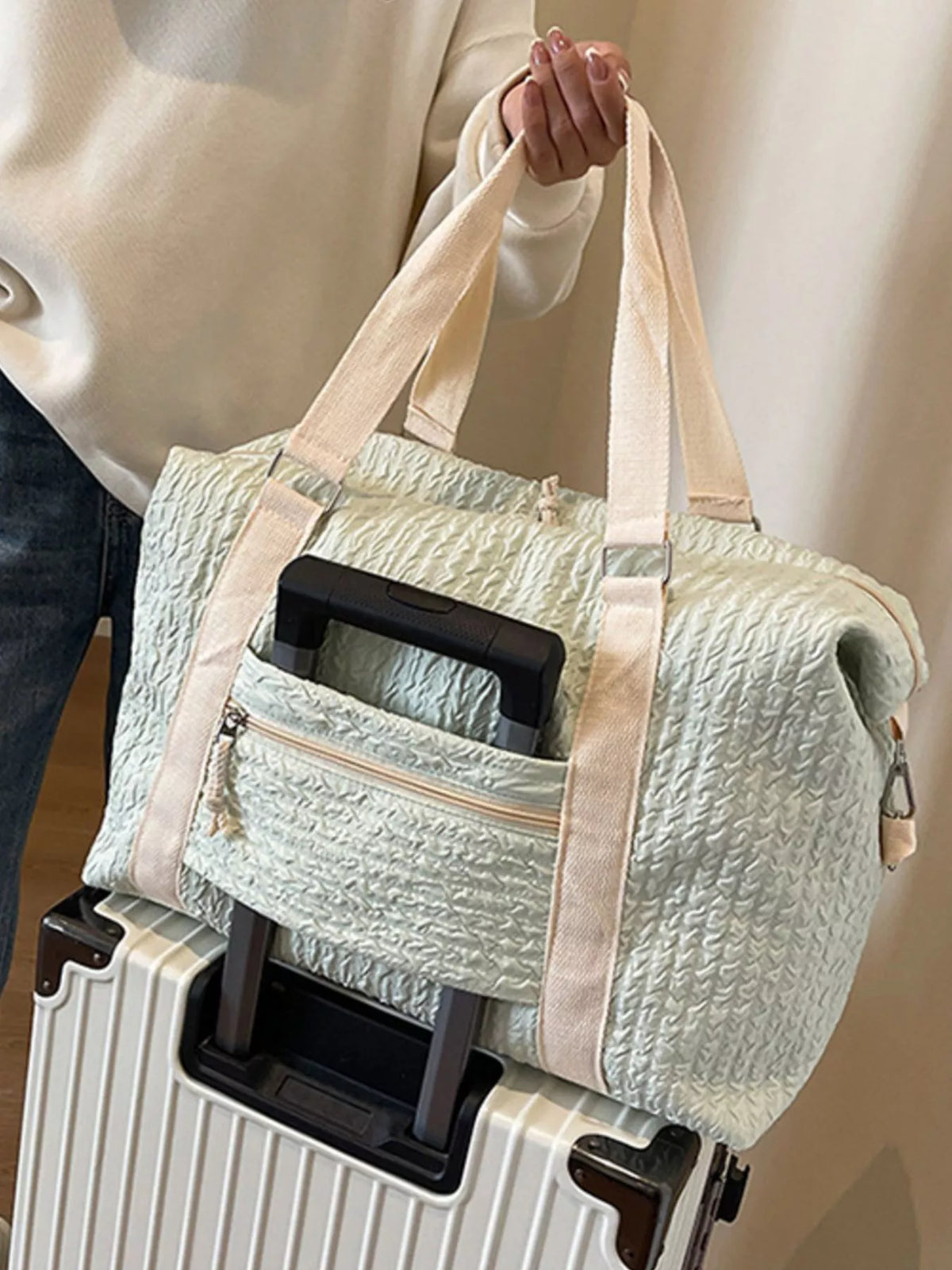 Texture Travel Bag with Adjustable Strap - Lilixa.store