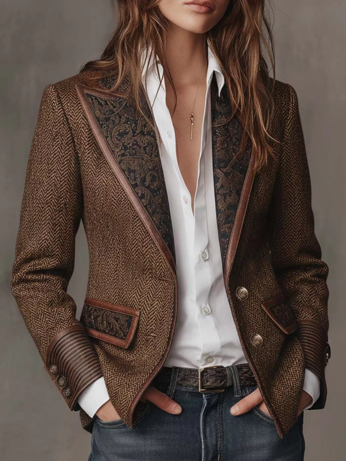 Full Size Lapel Collar Slim Fit Blazer Plus Size - Lilixa.store