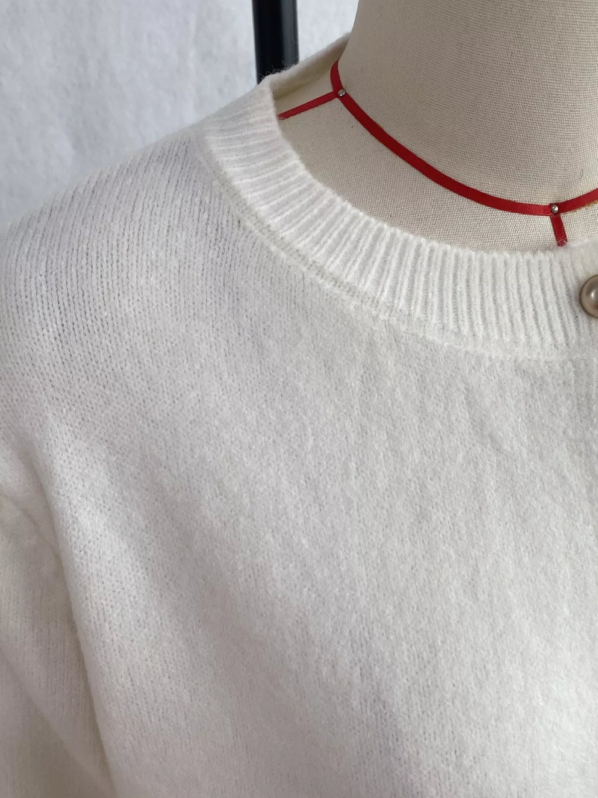 Classic Button-Down Knit Cardigan, view 6