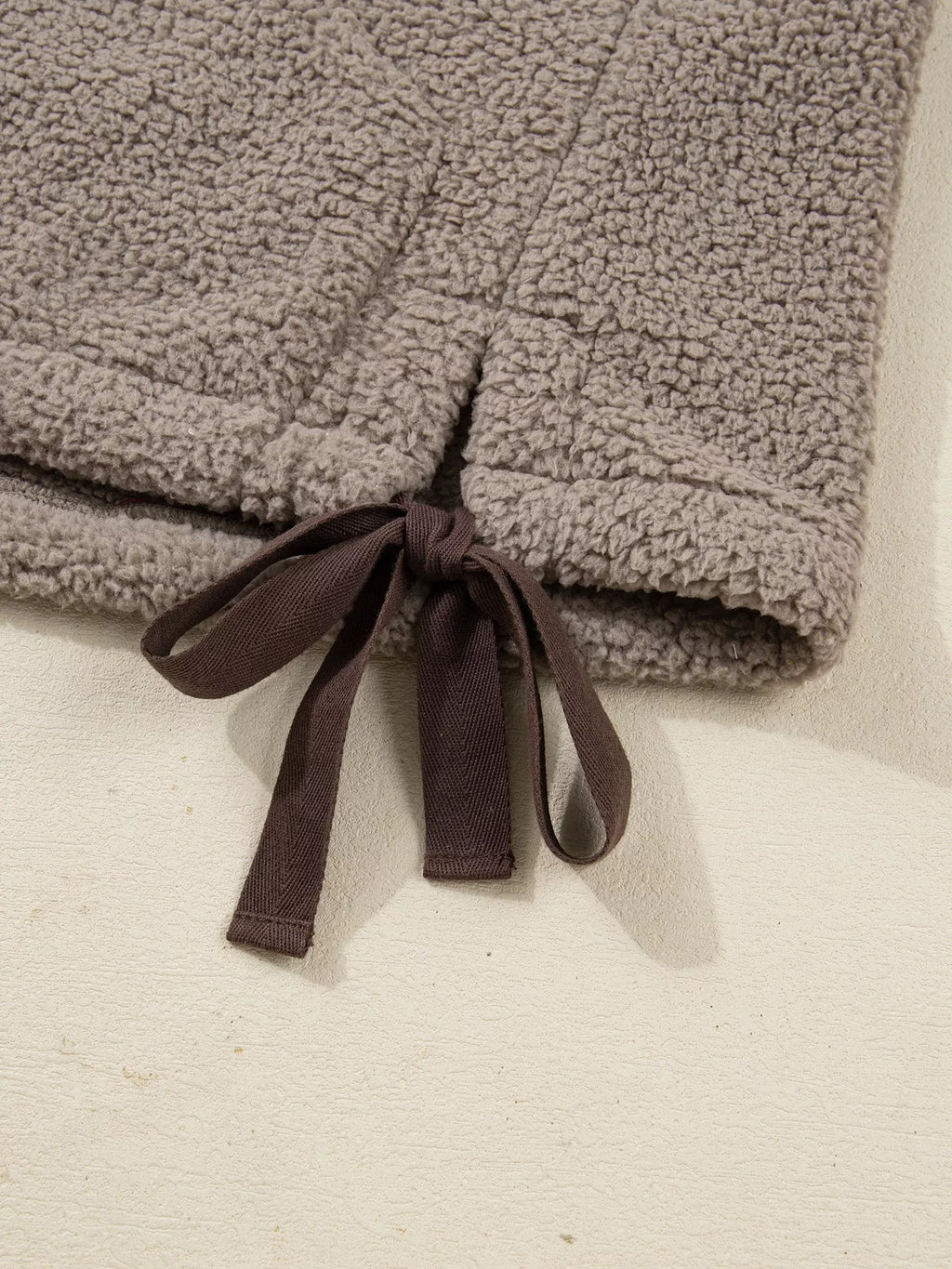 Side Bows Sherpa Fleece Vest - Lilixa.store