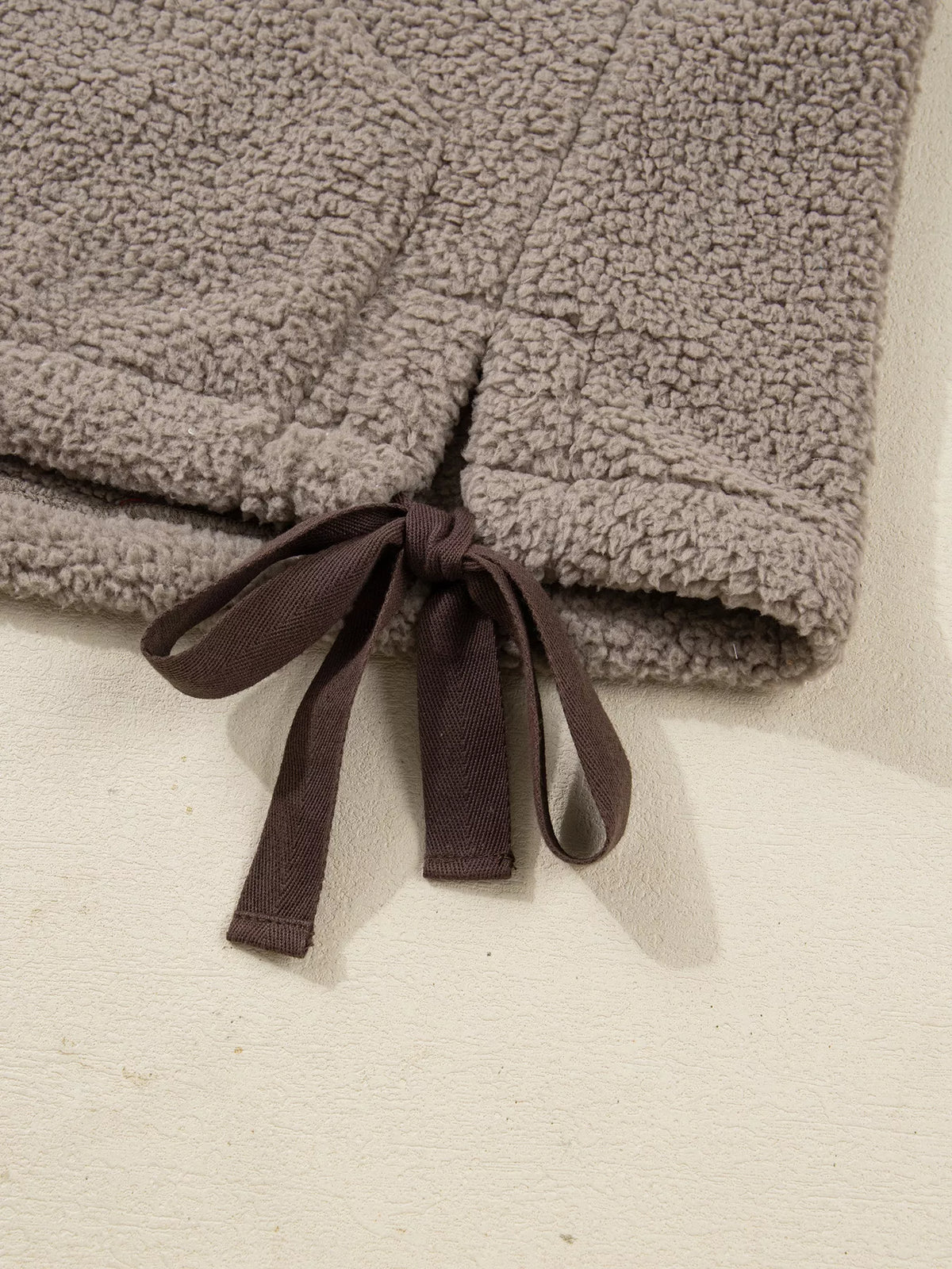 Side Bows Sherpa Fleece Vest - Lilixa.store