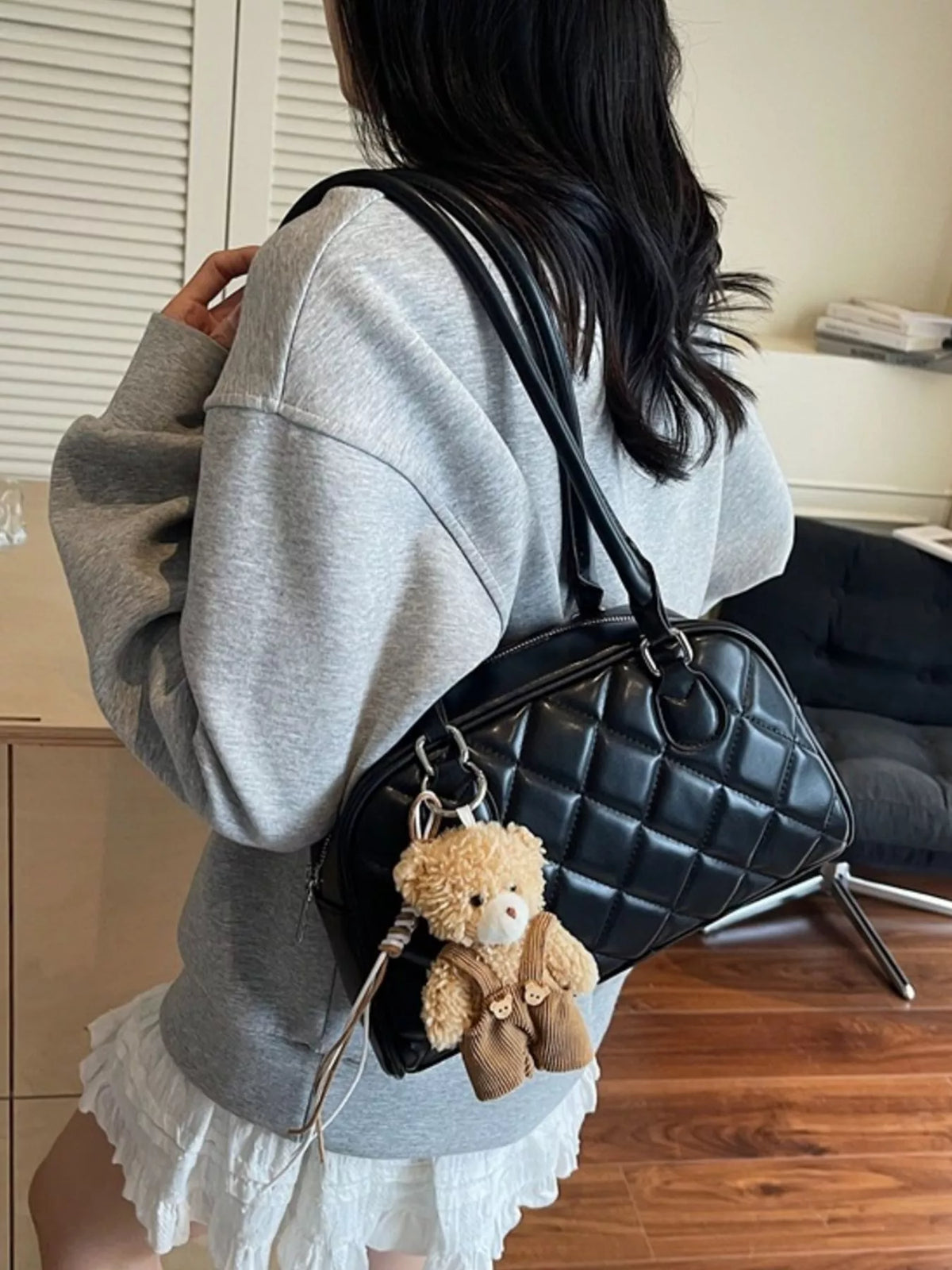 Quilted Leather Shoulder Bag - Lilixa.store