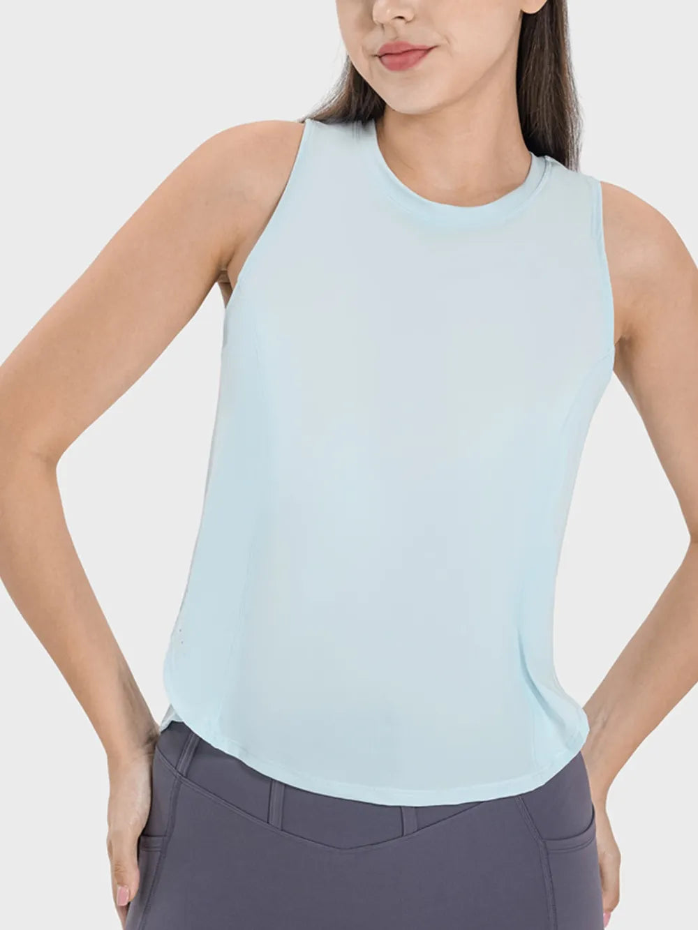 Millennia Round Neck Active Tank - Lilixa.store