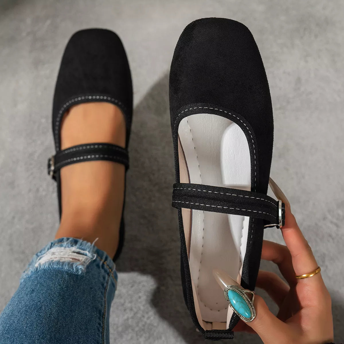 Square Toe Slip-Ons - Lilixa.store