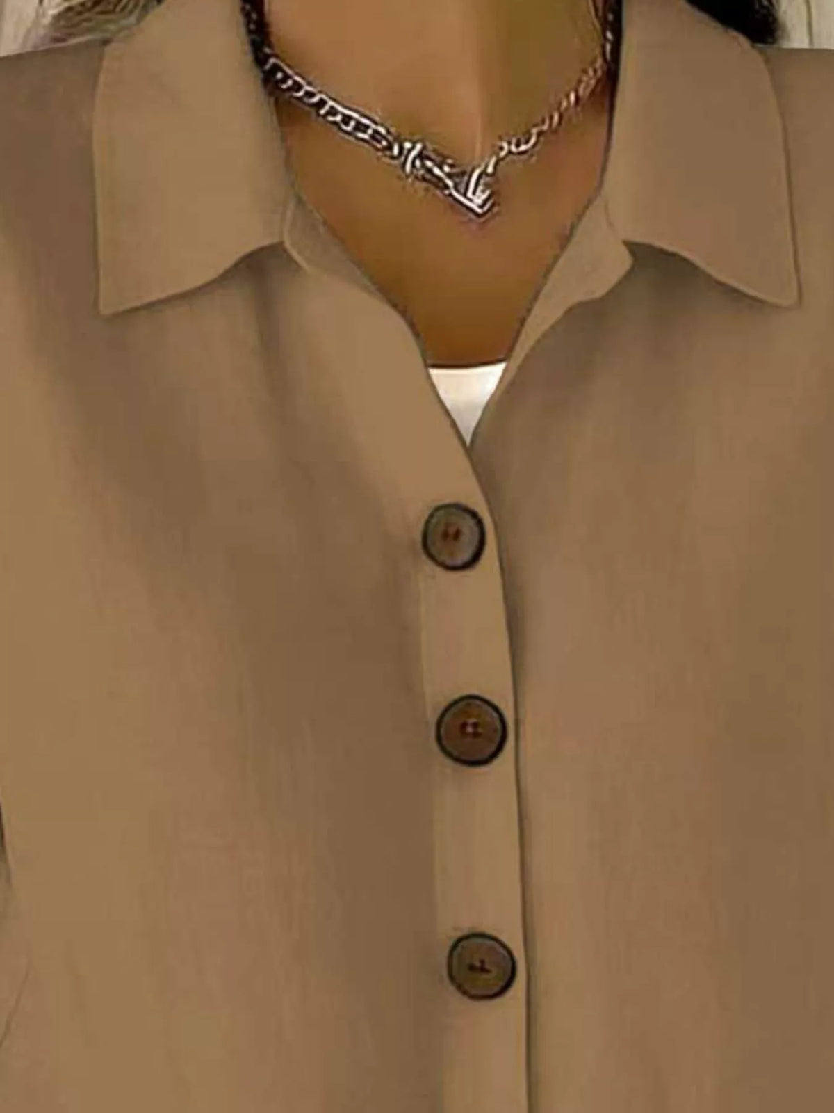 Full Size Button-Down Short Sleeve Shirt Plus Size - Lilixa.store