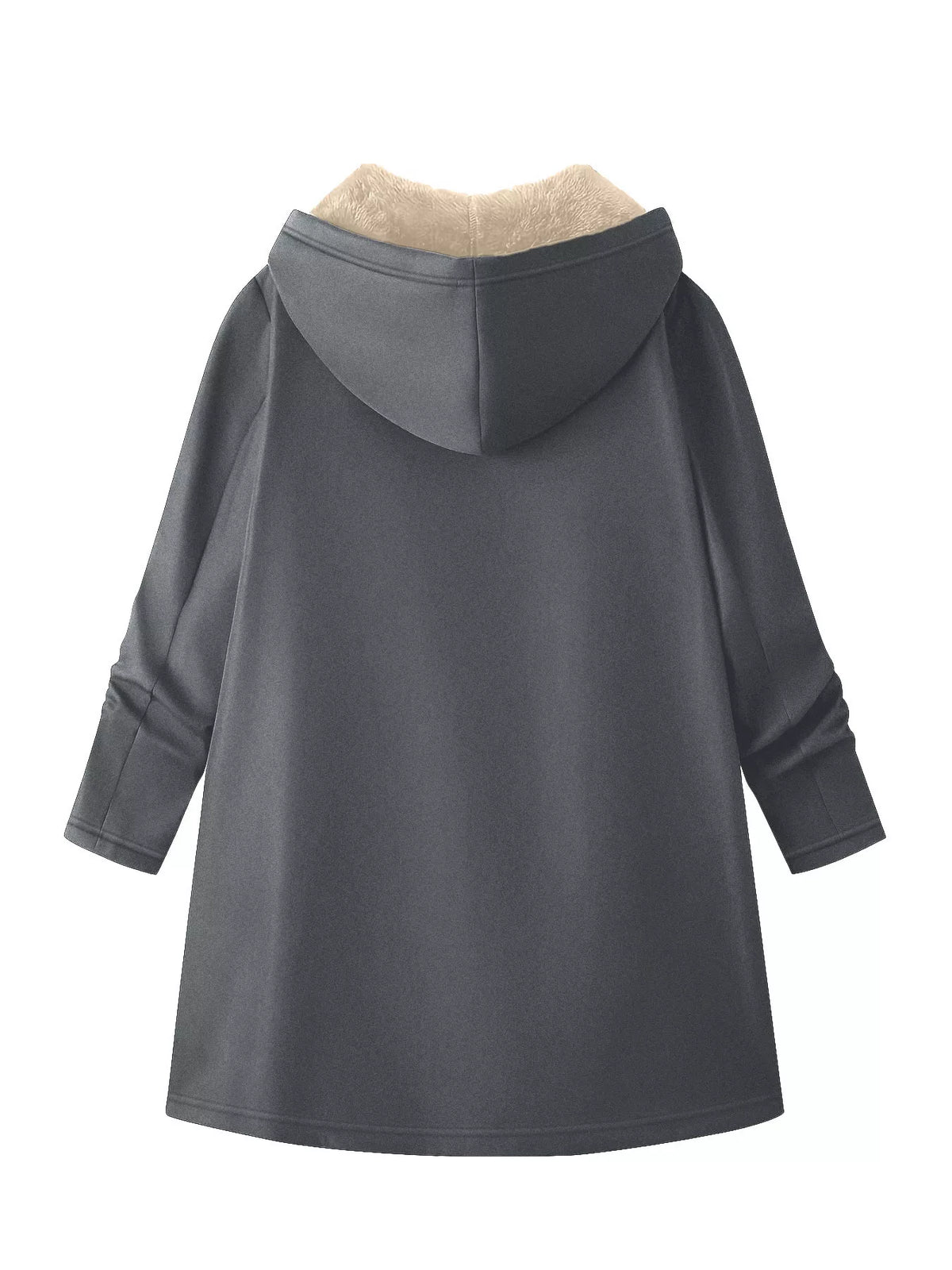 Fleece-Lined Zip Up Hooded Outerwear - Lilixa.store