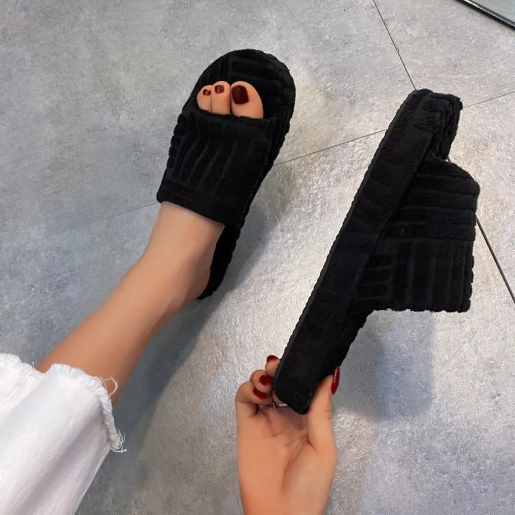 Open Toe Platform Slippers - Lilixa.store