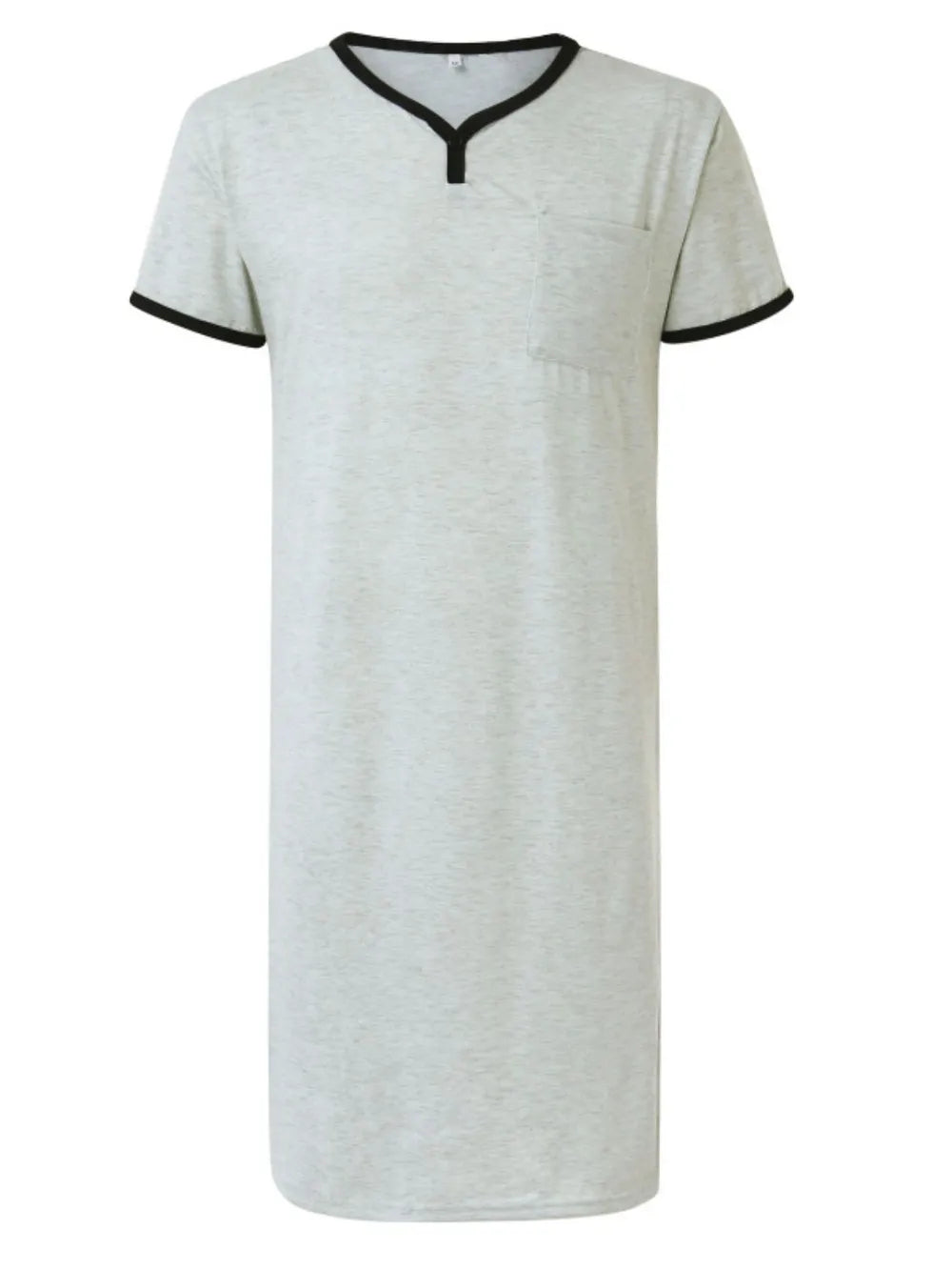 Men's Plus Size Contrast Trim Short Sleeve Lounge Tee Dress - Lilixa.store