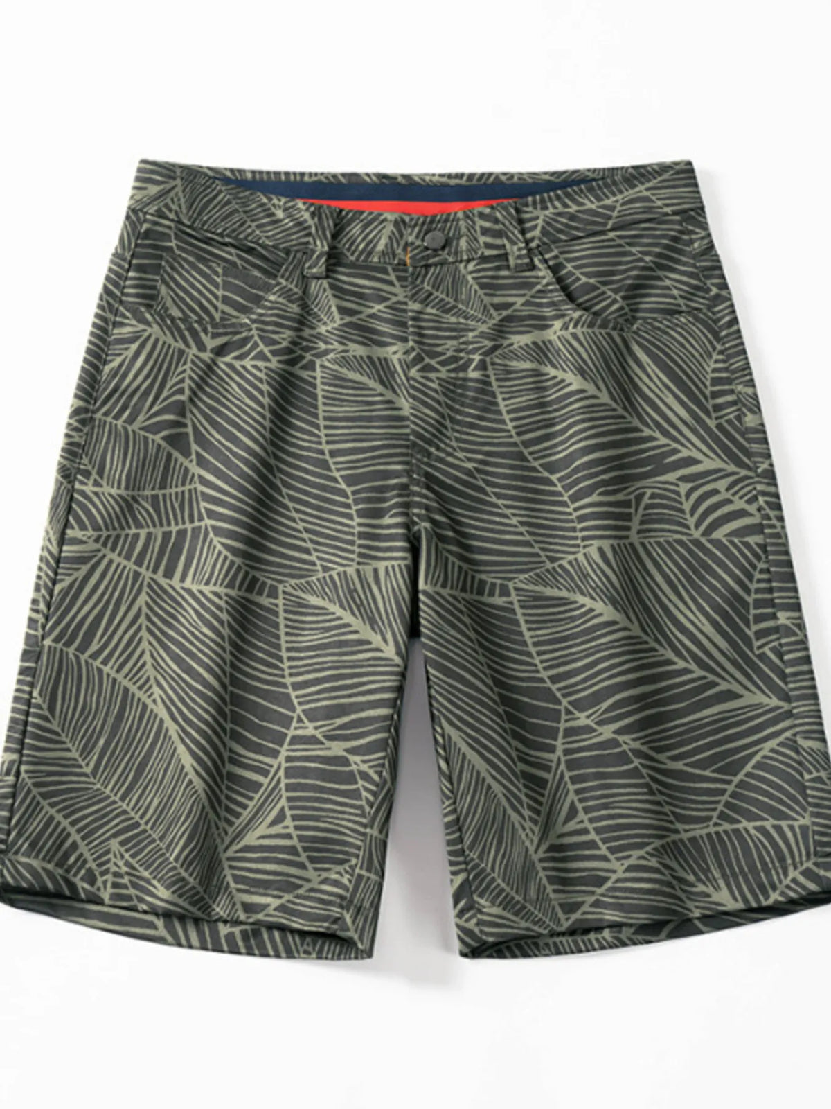Men's Printed Loose Fit Shorts in Gray Green