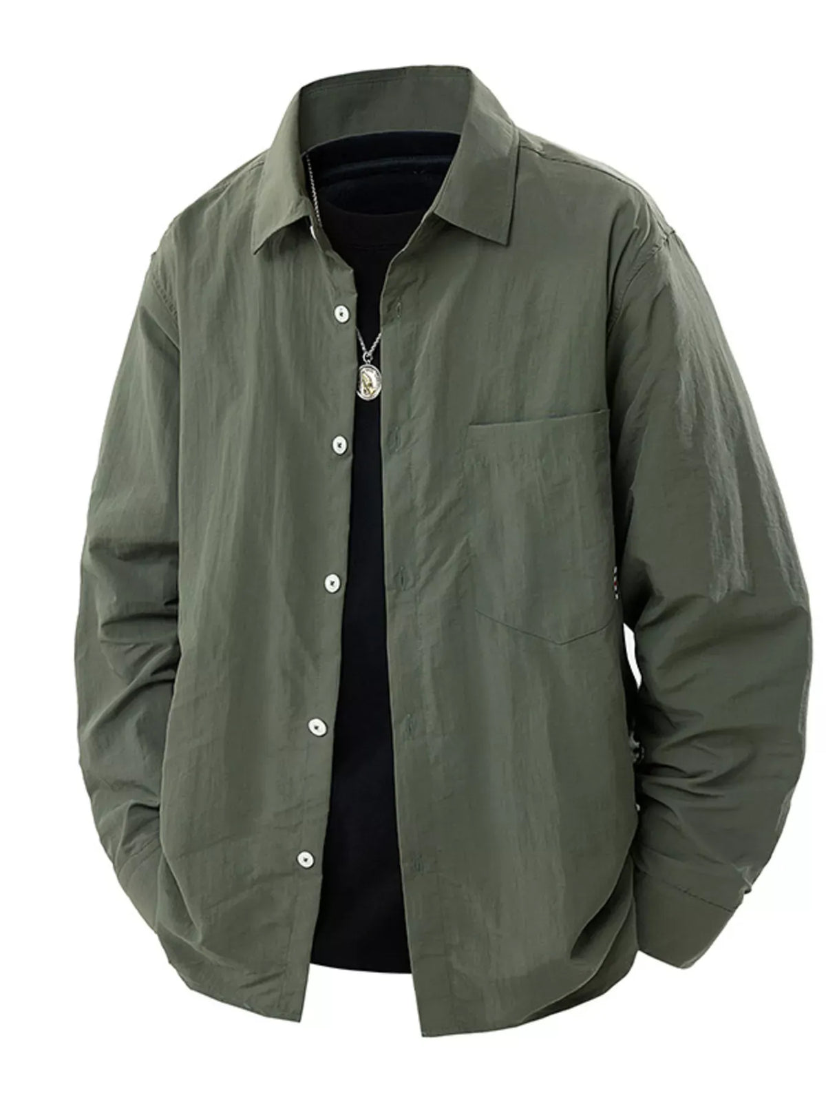 Lilixa Men's Tops Men's Plus Size Lightweight Button-Down Shirt Men's Plus Size Lightweight Button-Down Shirt
