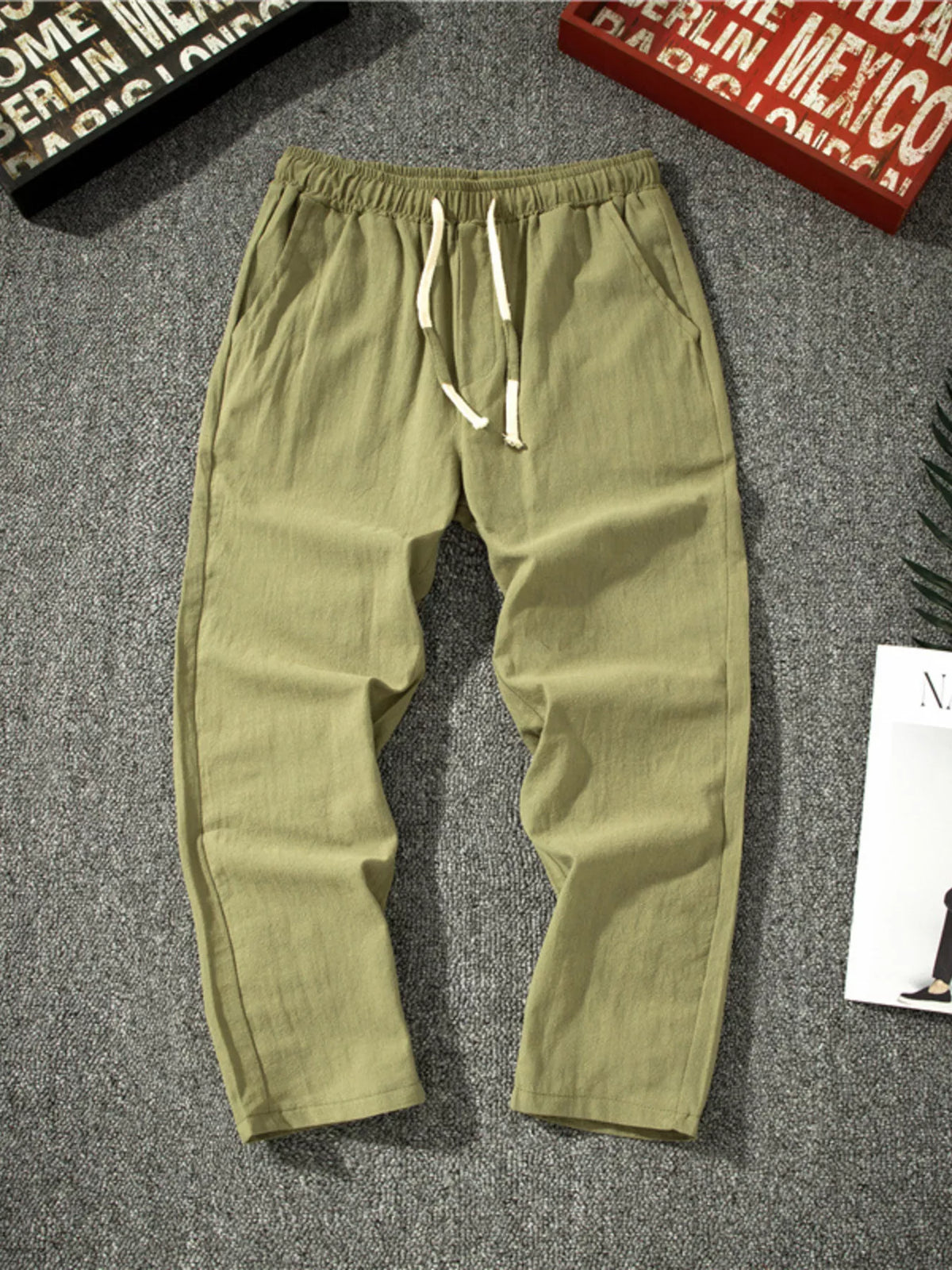Men's Plus Size Drawstring Loose Fit Pants - Lilixa.store