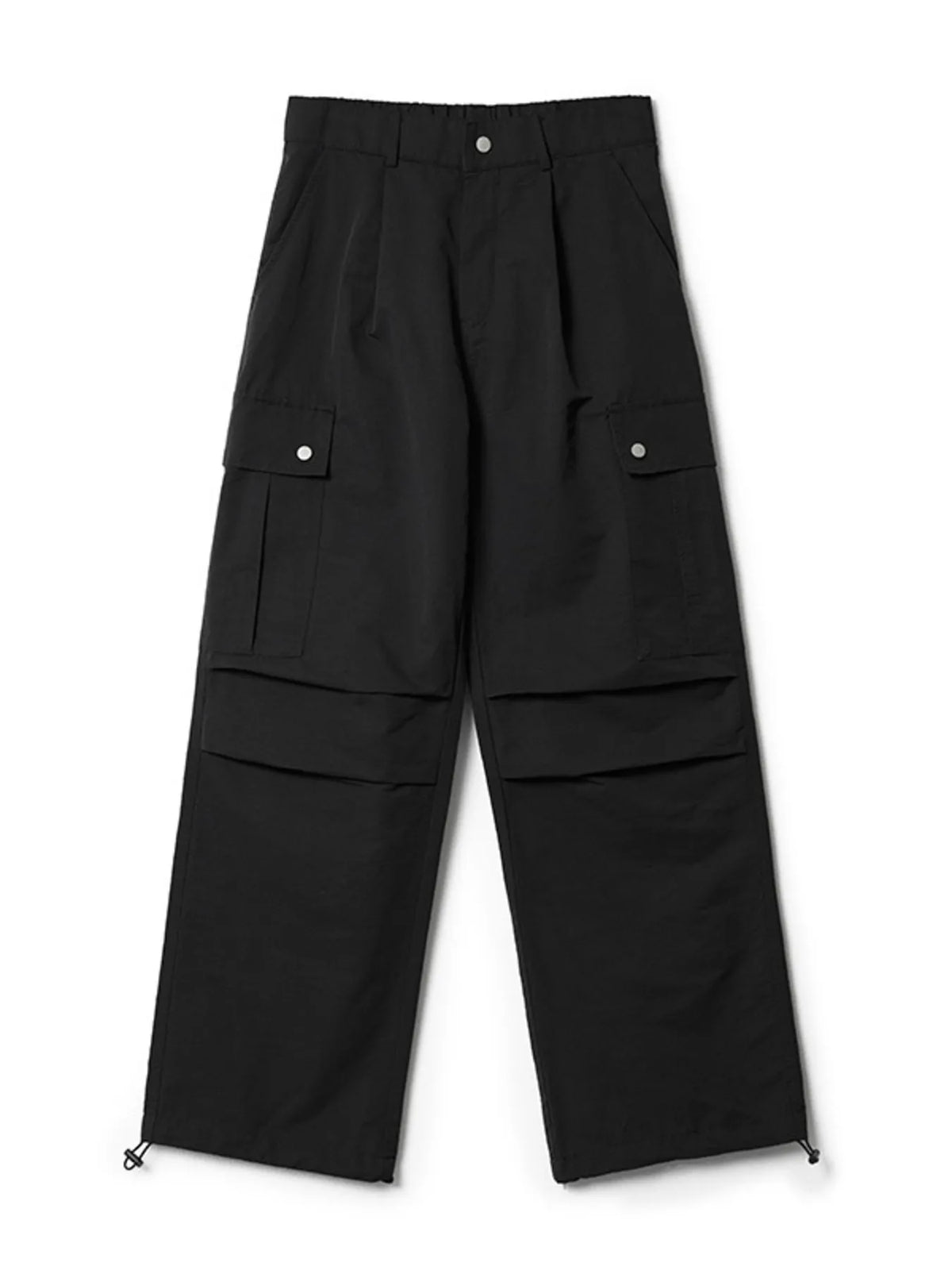 Men's Wide Leg Cargo Pants in Black, view 6