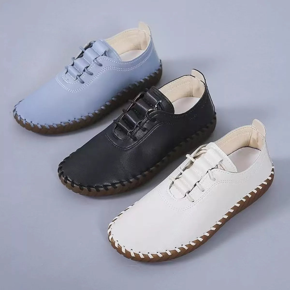 Round Toe Lace Up Sneakers