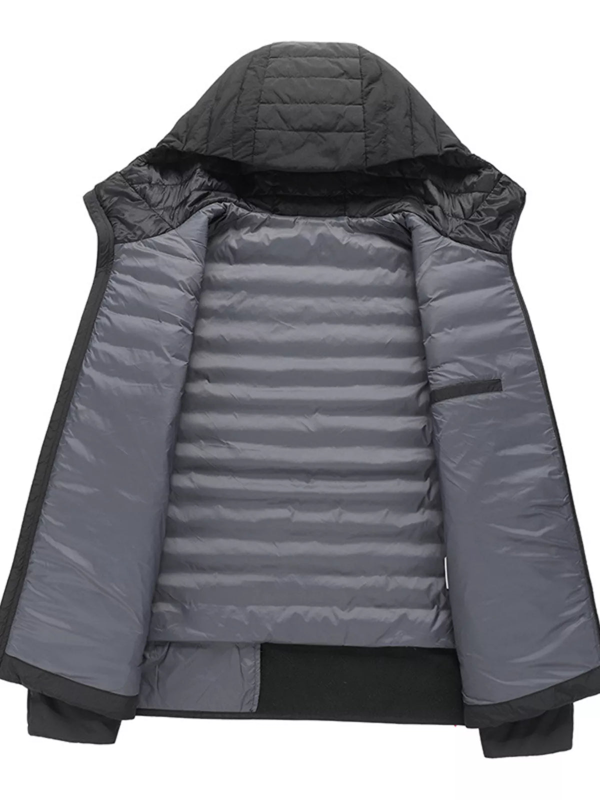 Men's Plus Size Lightweight Hooded Puffer Jacket - Lilixa.store